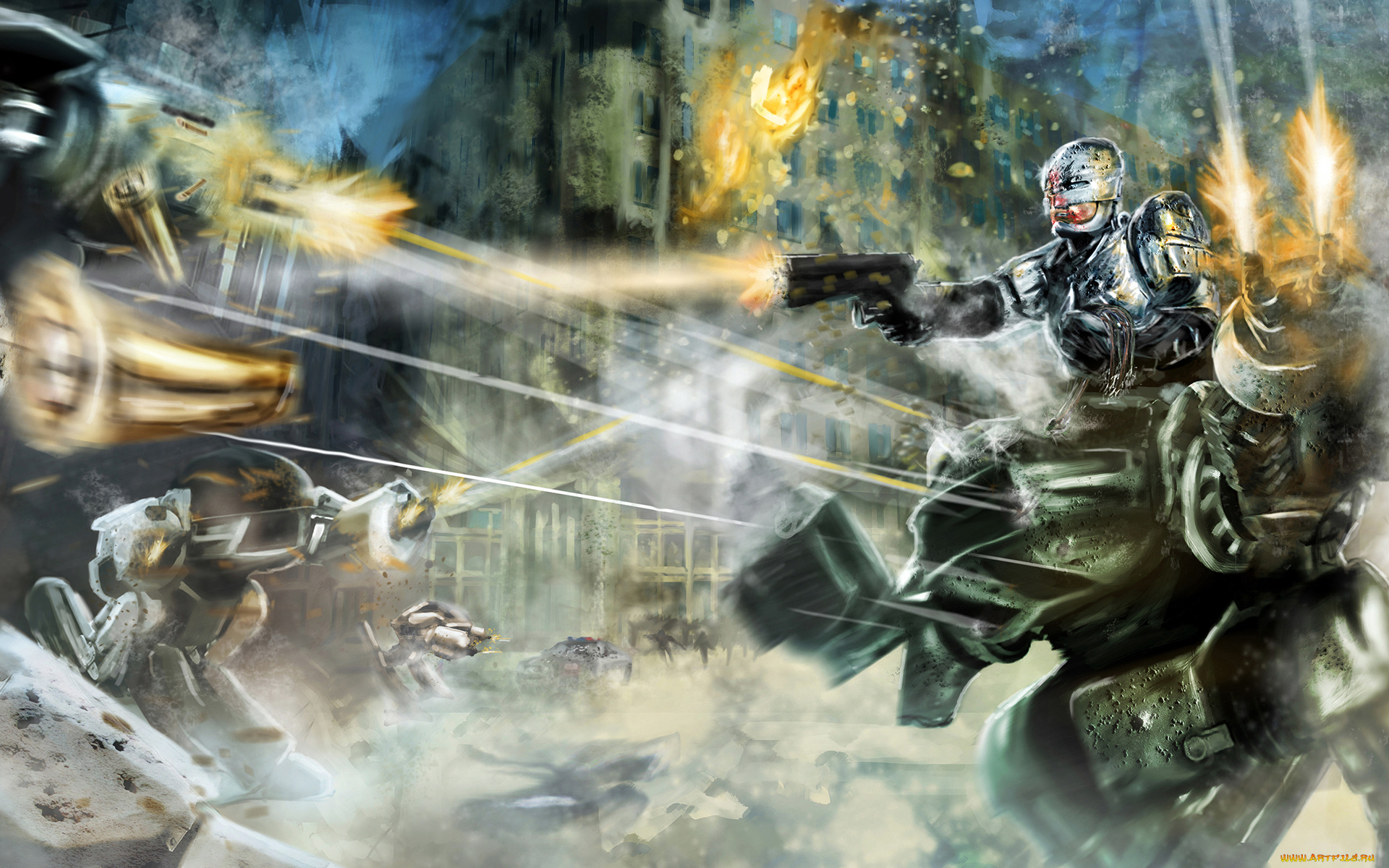 robocop, рисованные, комиксы, робот-полицейский