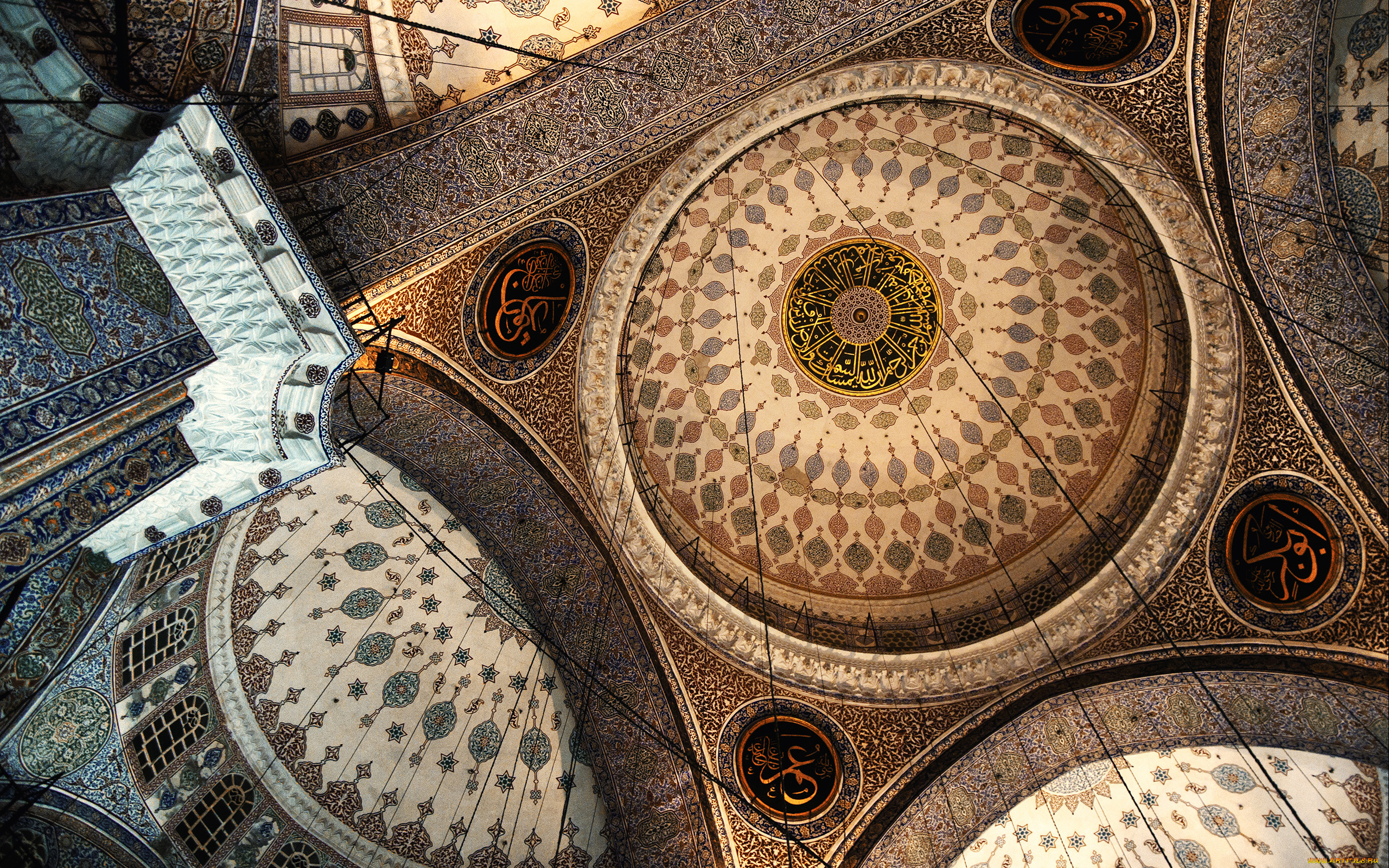 интерьер, убранство, роспись, храма, узор, потолок