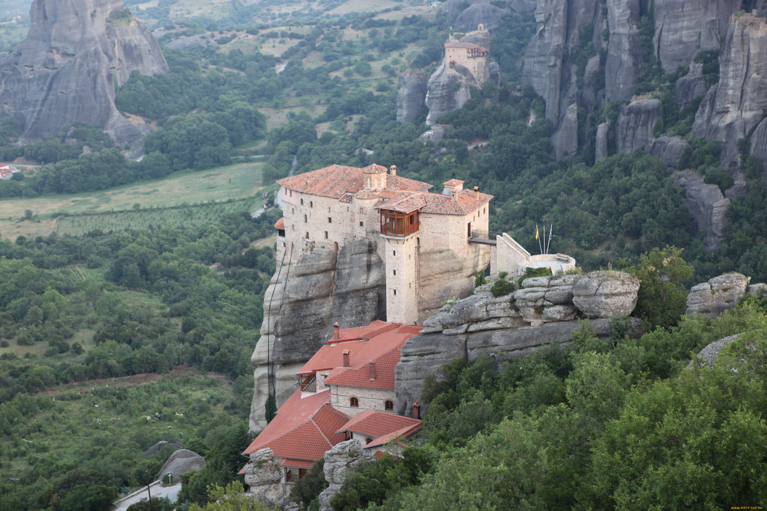 saint, nicholas, anapafsas, monastery, meteora, greece, города, православные, церкви, монастыри, долина, скалы, монастырь, греция, метеоры