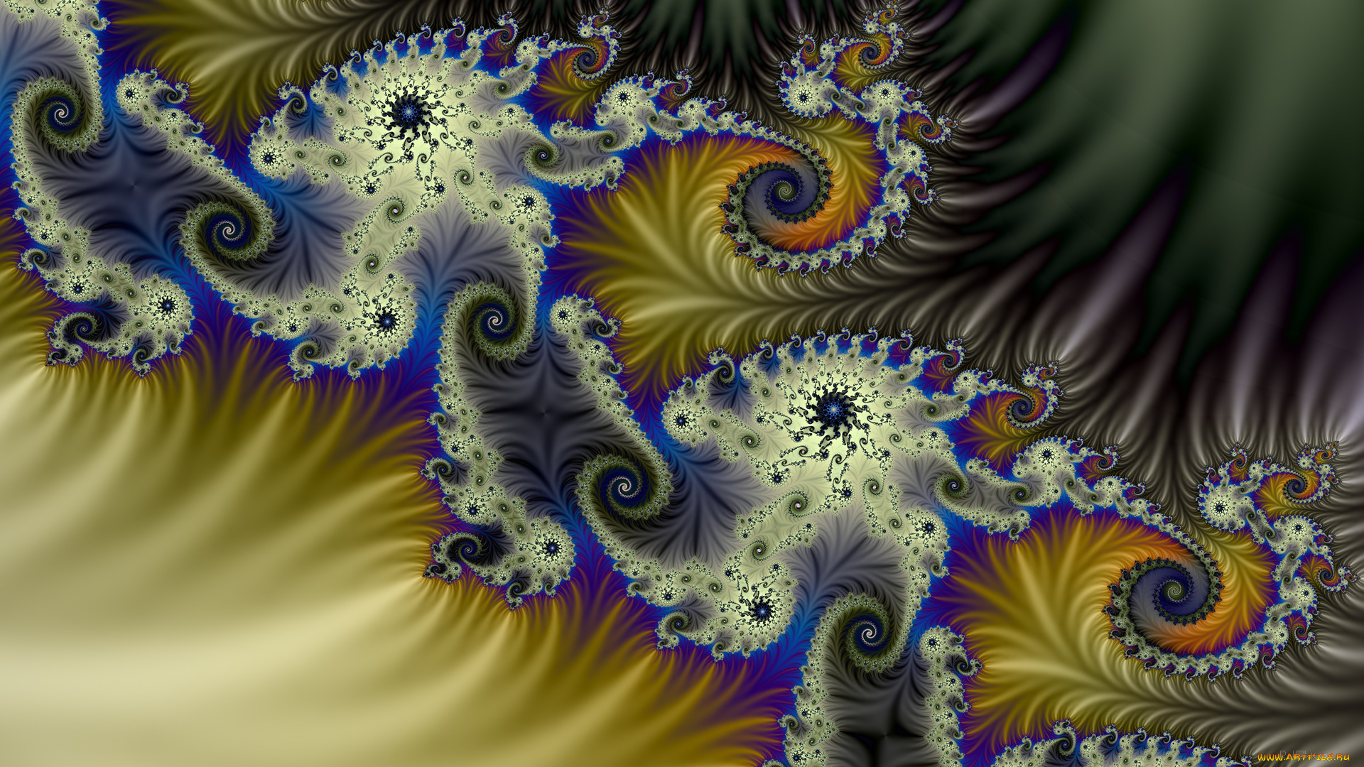 3д, графика, fractal, , фракталы, узор, фон, цвета