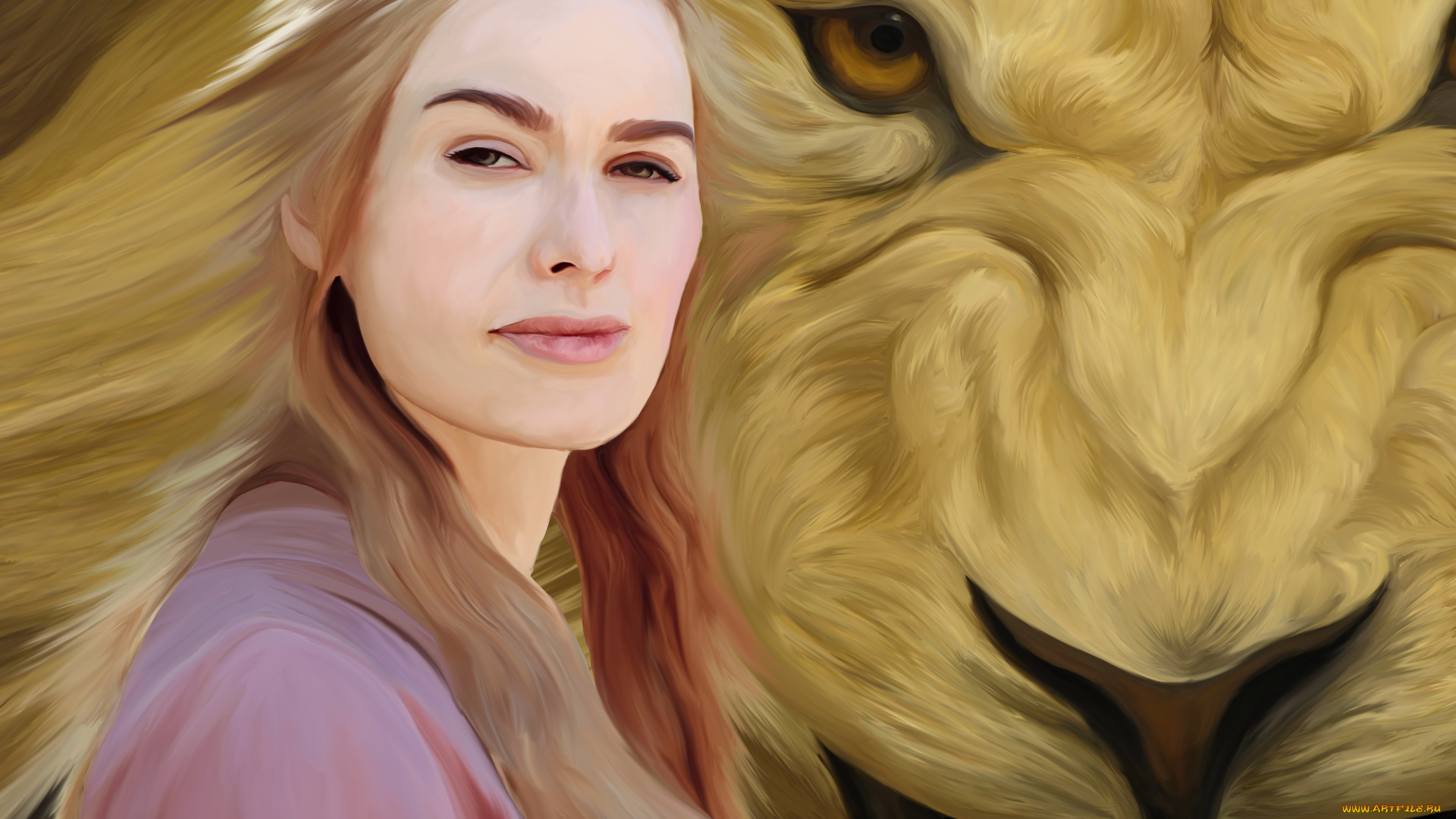 рисованные, кино, thrones, of, game, лев, ланнистер, серсея, престолов, игра