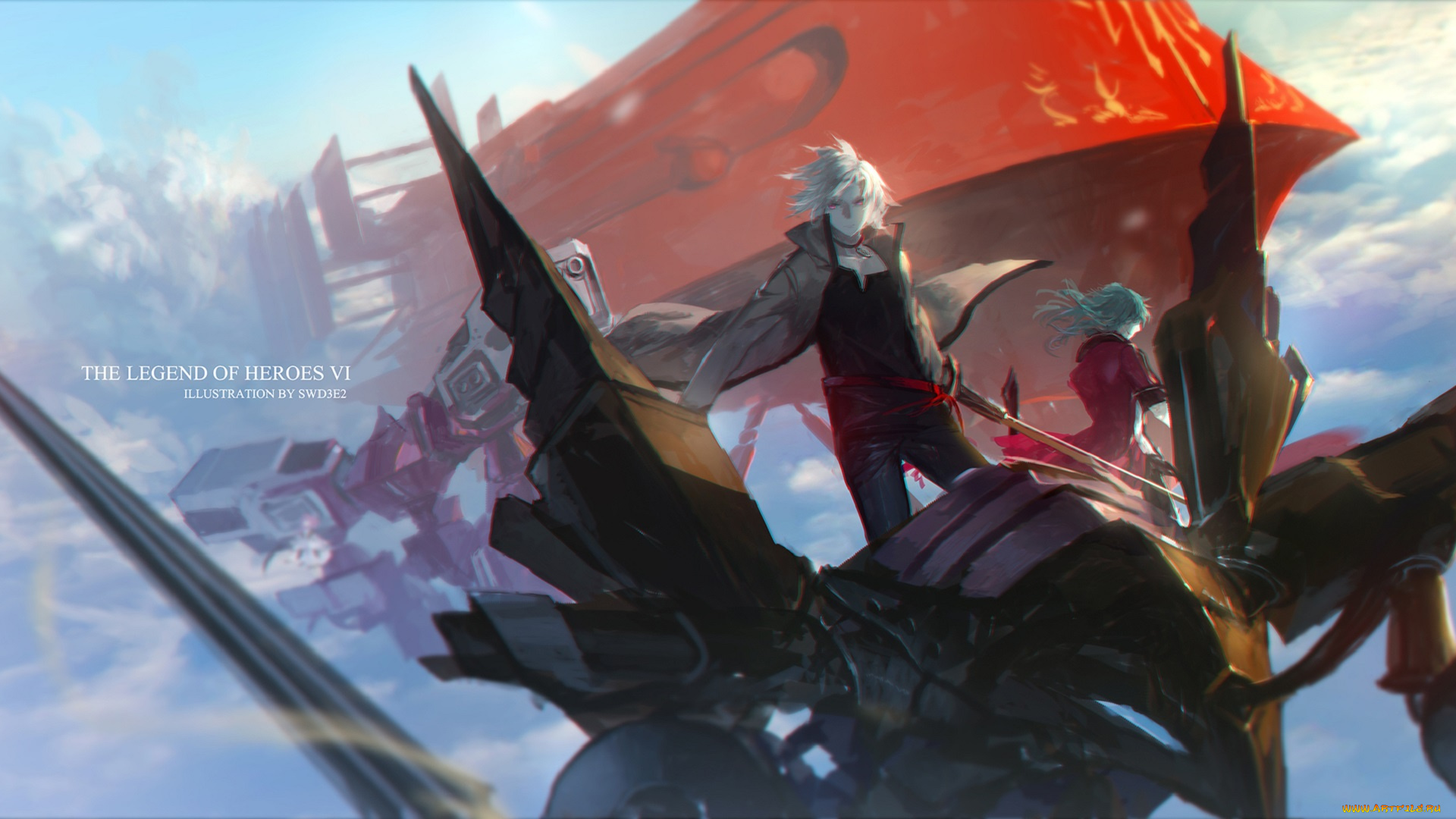 аниме, eiyuu, densetsu, , sora, no, kiseki, парень, арт