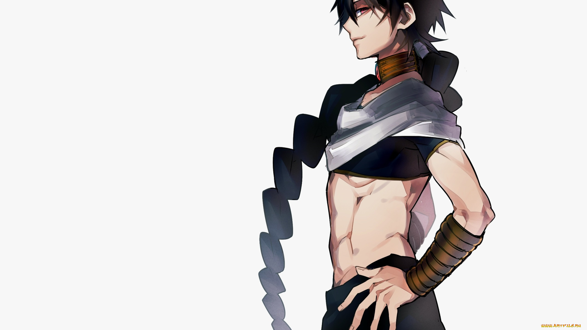 аниме, magi, the, labyrinth, of, magic, парень, брюнет