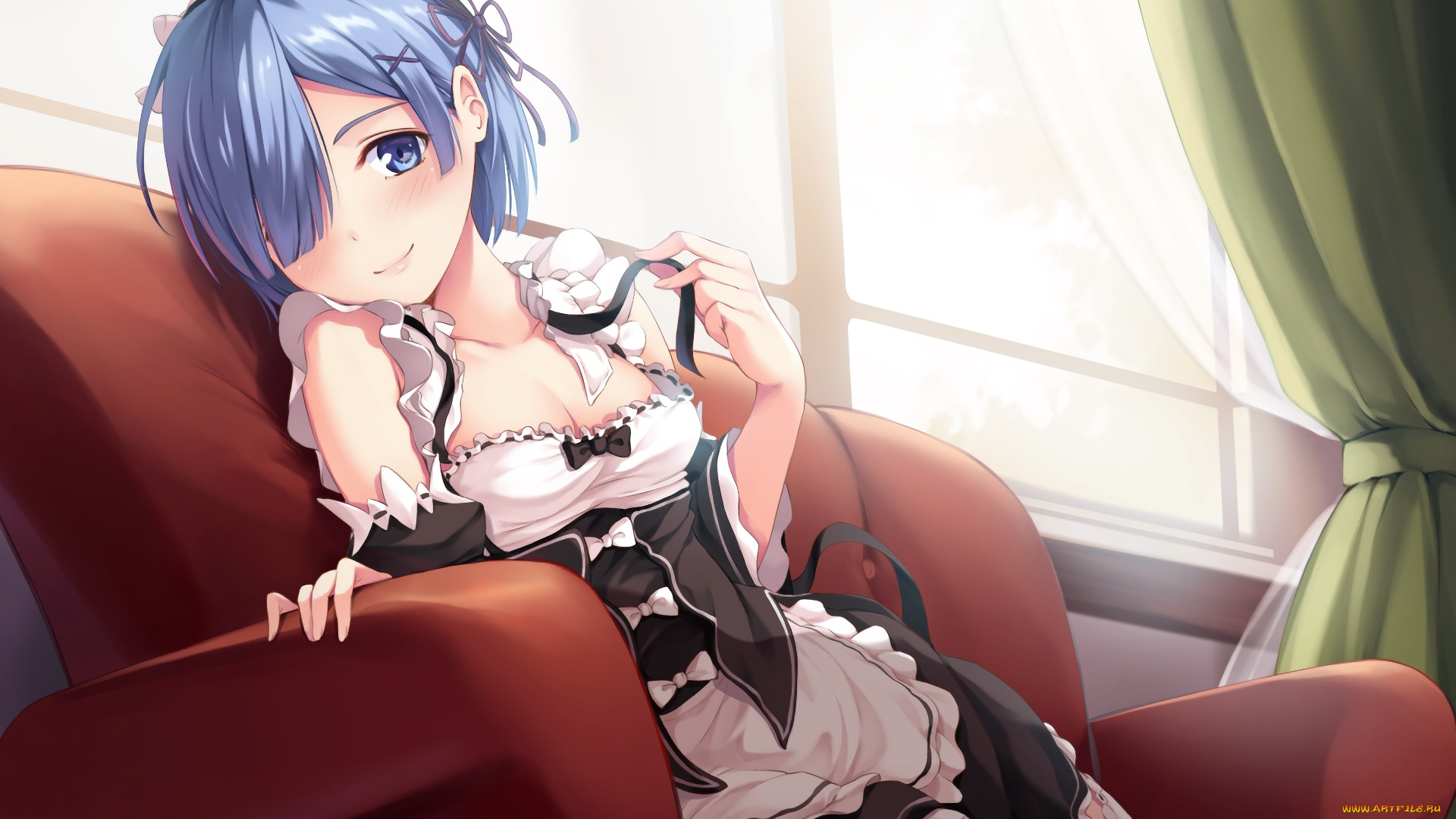 аниме, re, , zero, kara, hajimeru, isekai, seikatsu, девушка, взгляд, фон