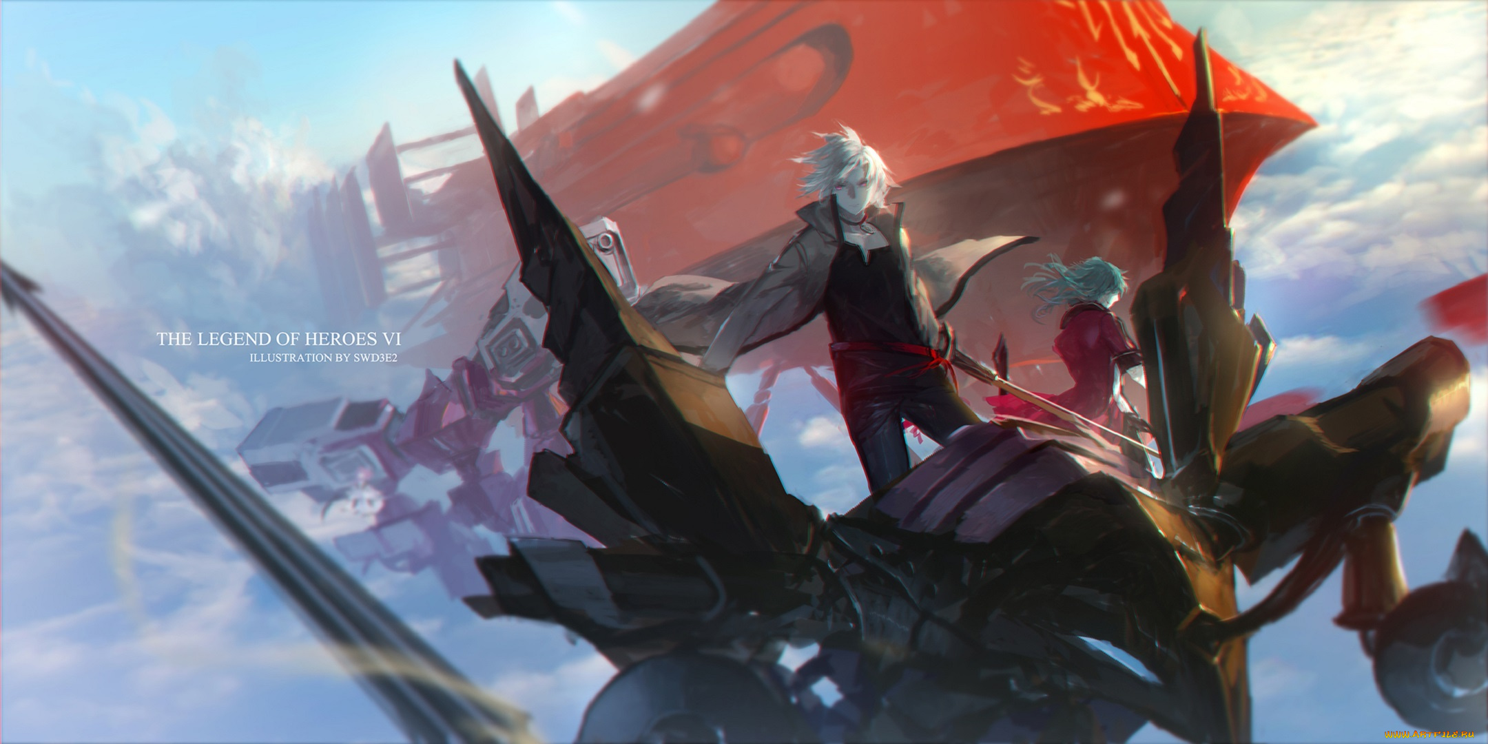 аниме, eiyuu, densetsu, , sora, no, kiseki, парень, арт