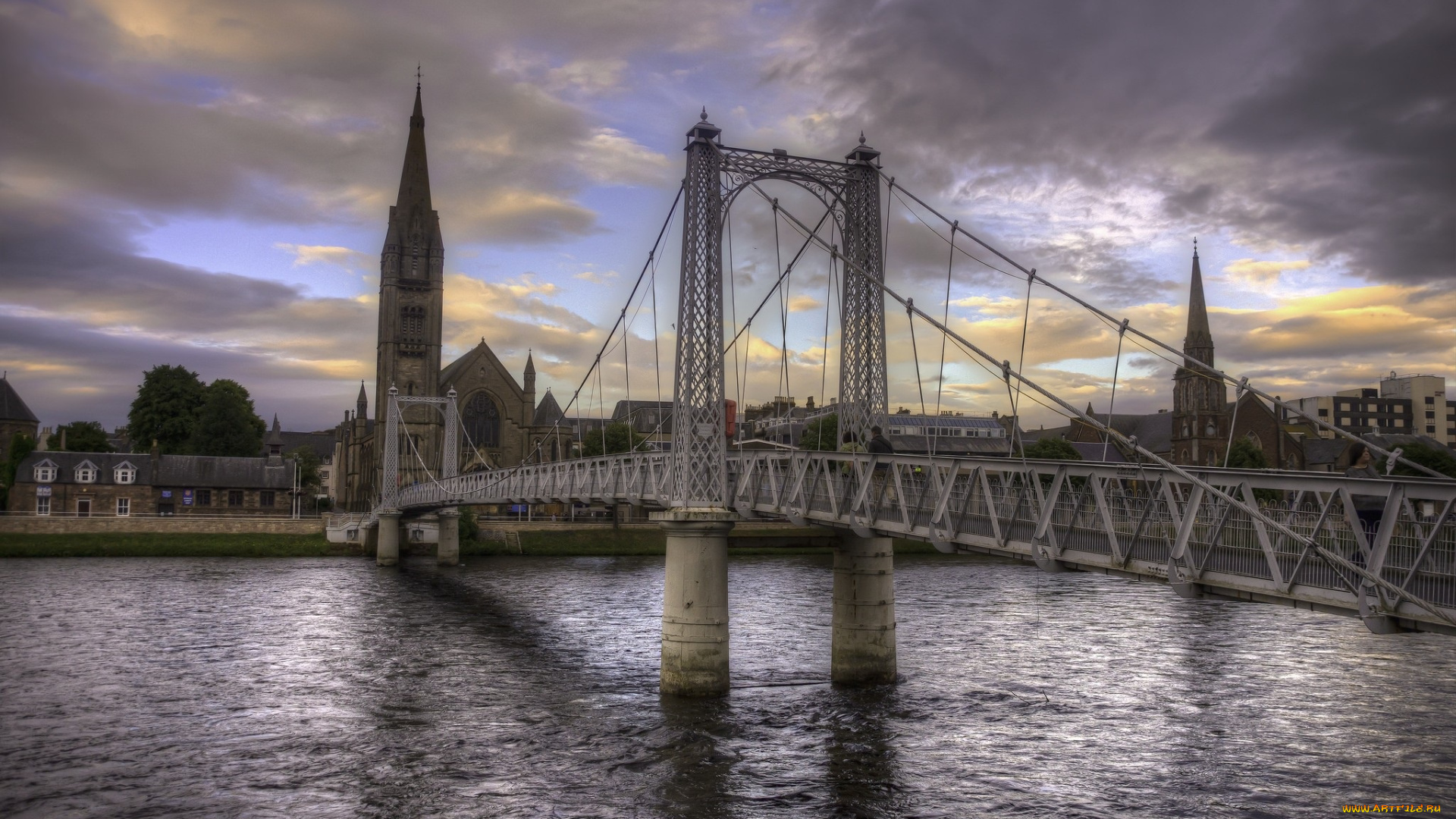 города, -, мосты, пейзаж, мост, вода