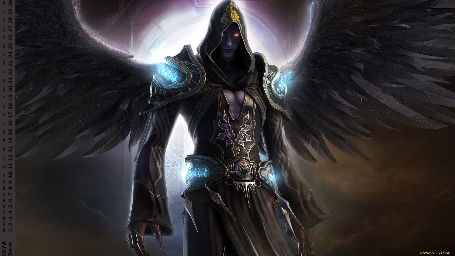 календари, фэнтези, крылья, человек