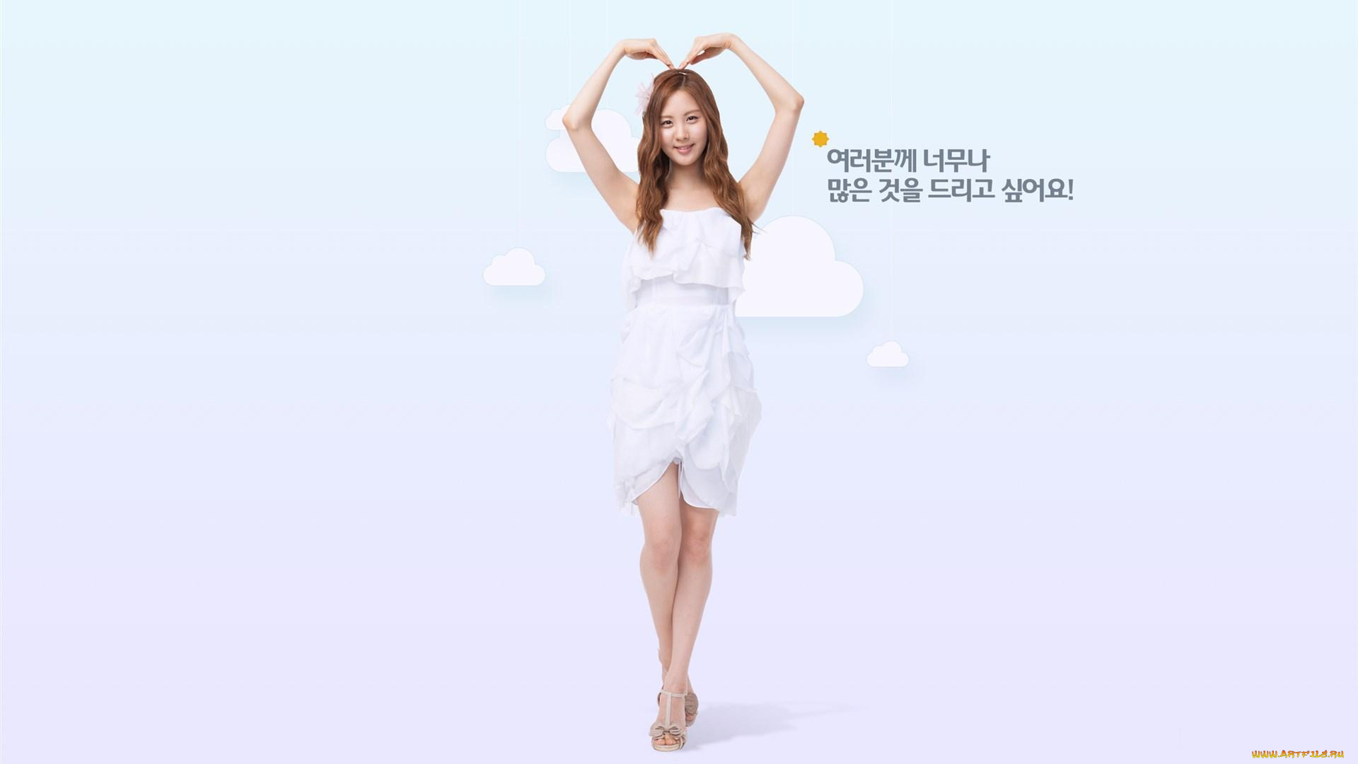 музыка, girls, generation, , snsd, девушка, облака, улыбка, шатенка