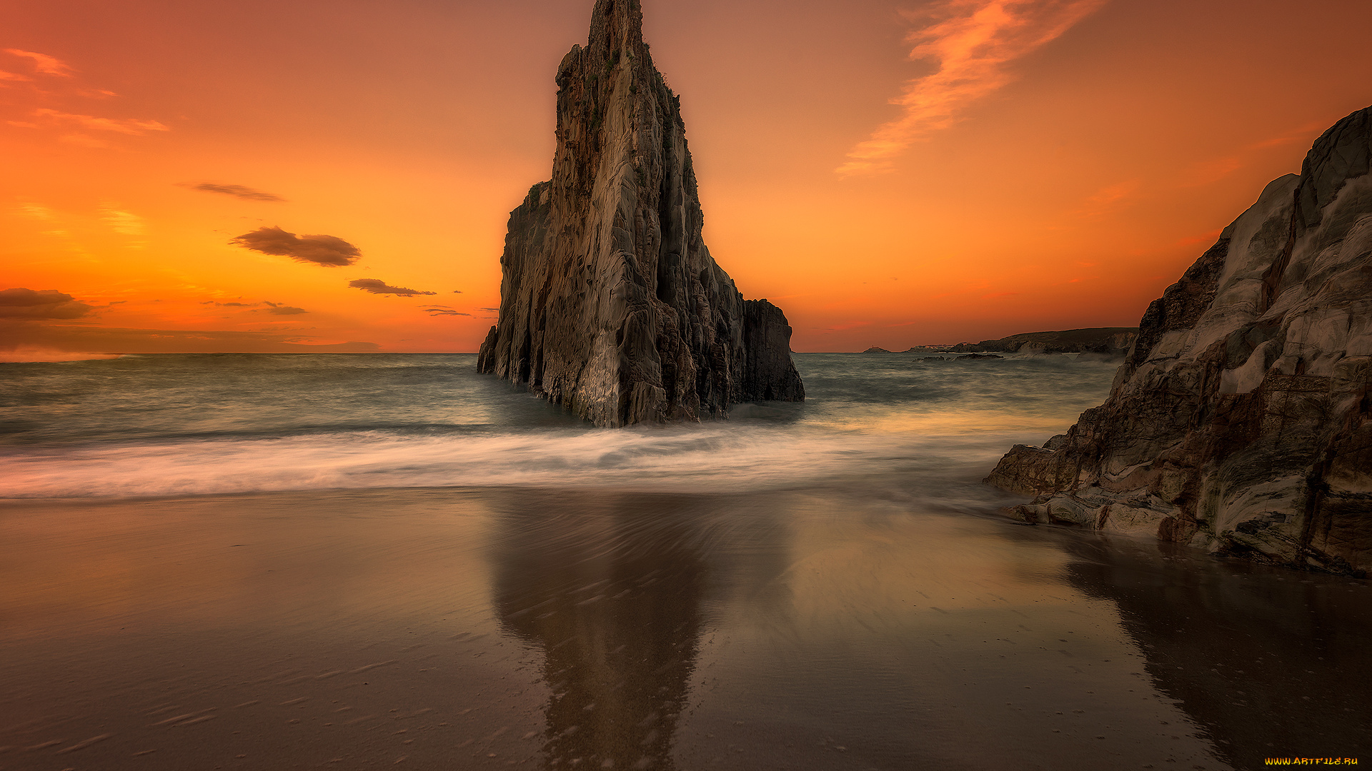 природа, побережье, простор