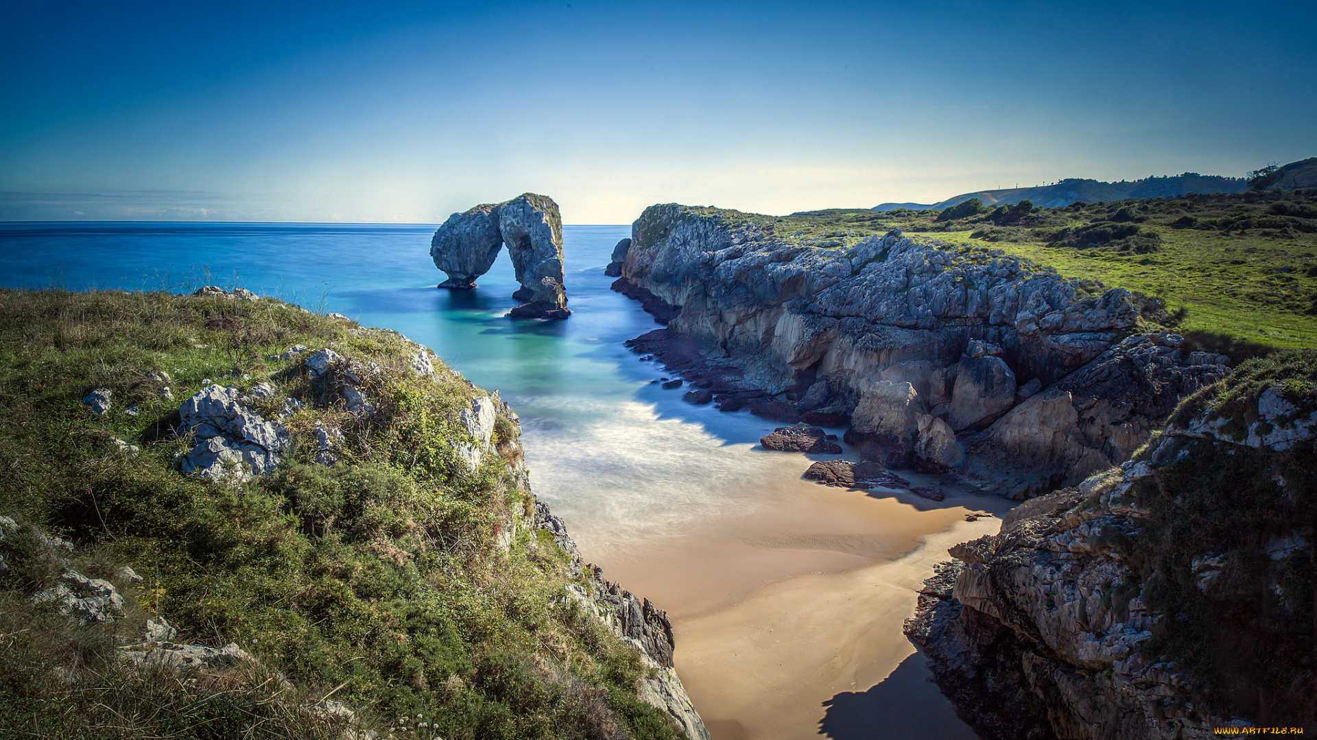 природа, побережье, простор