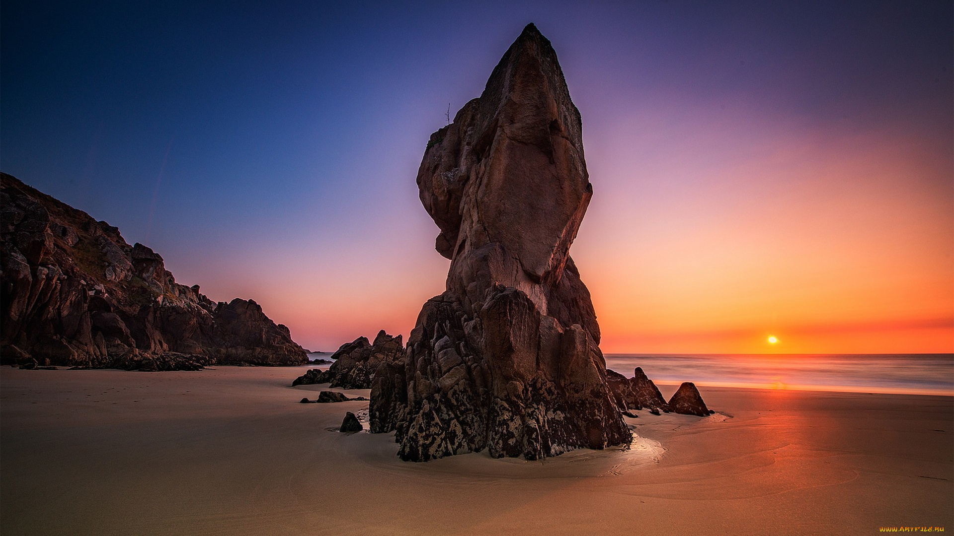 природа, побережье, простор