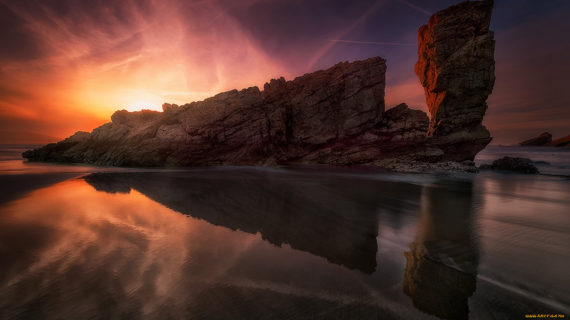 природа, побережье, простор