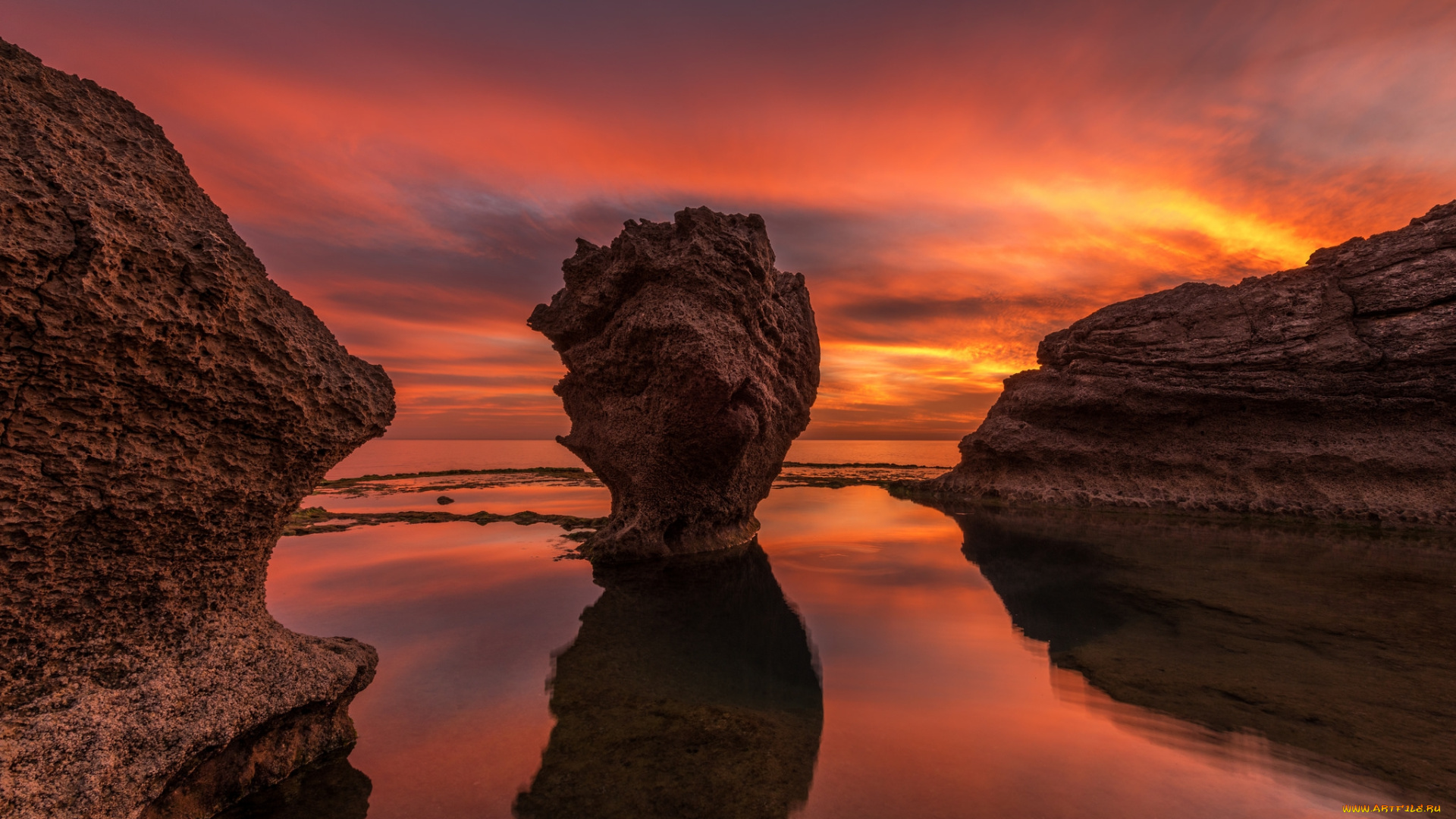 природа, побережье, простор