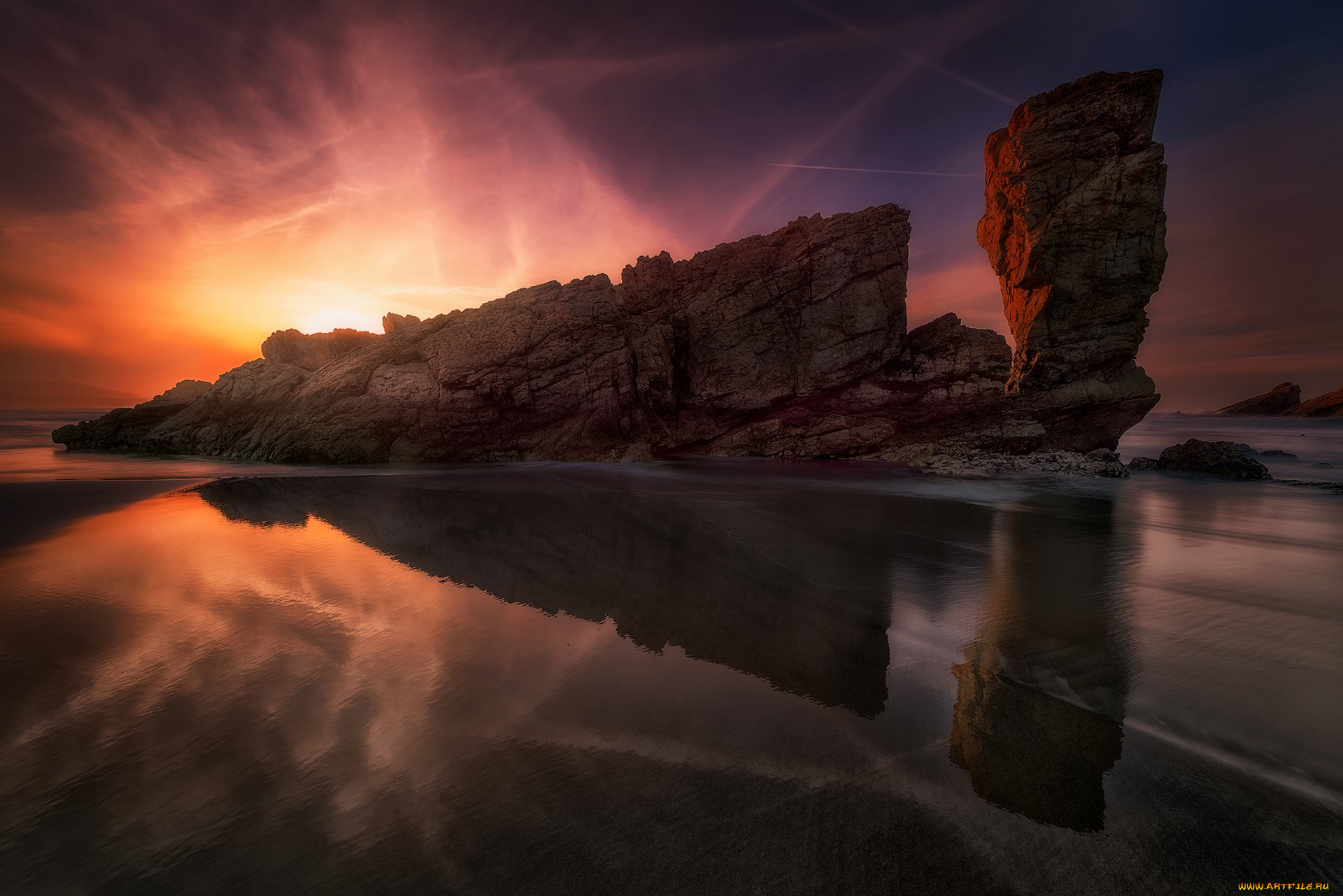 природа, побережье, простор