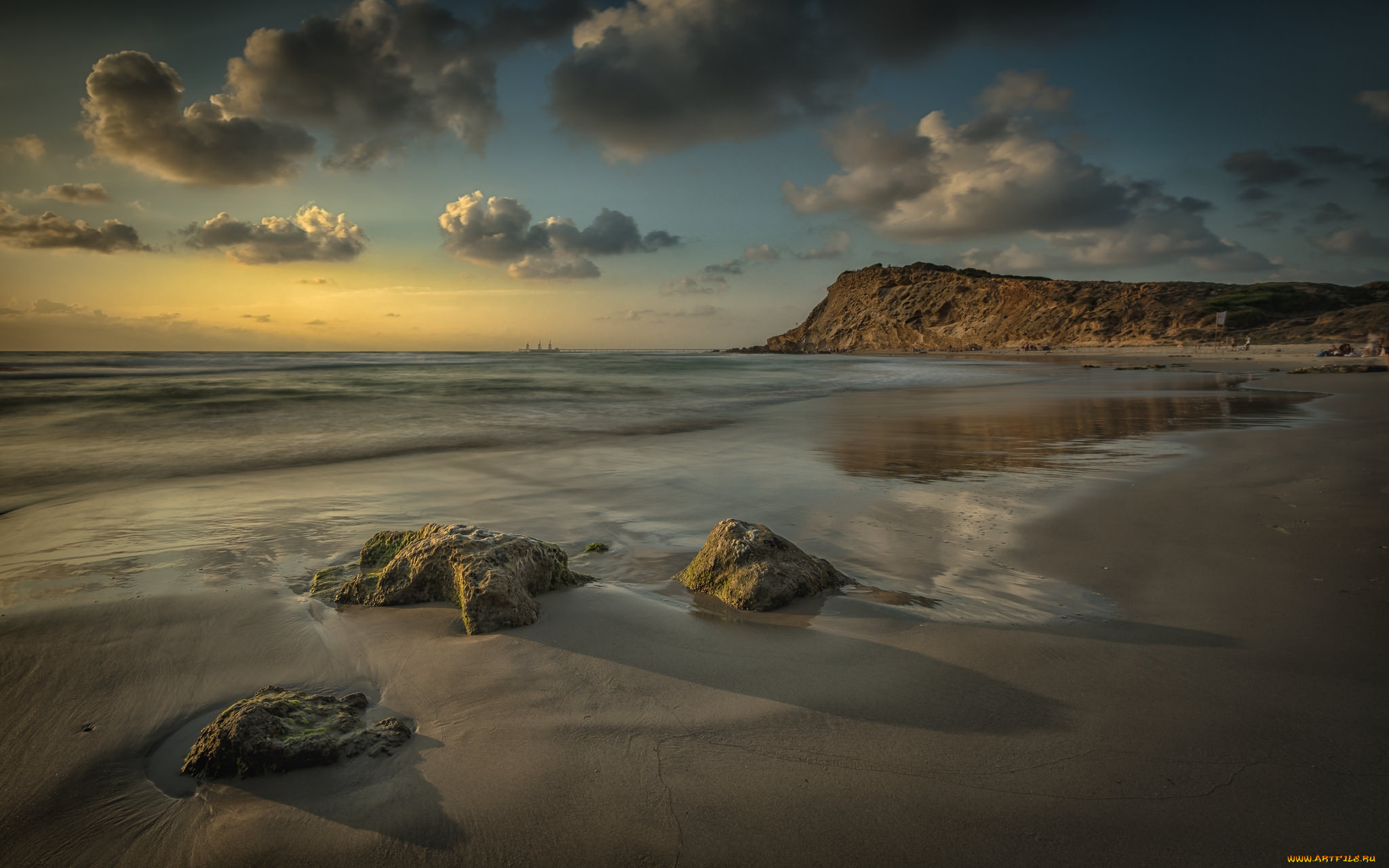 природа, побережье, простор