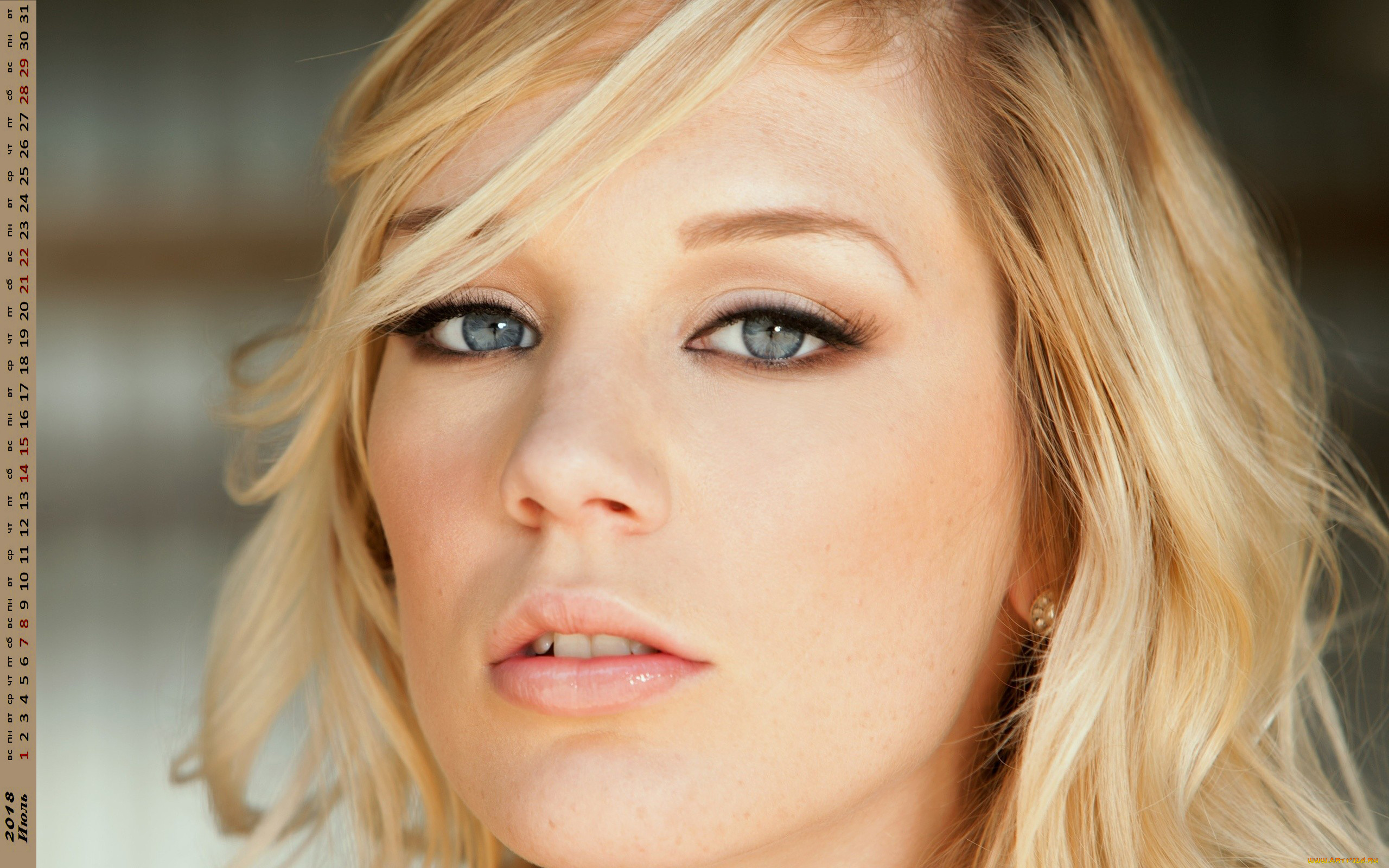 календари, девушки, лицо, взгляд