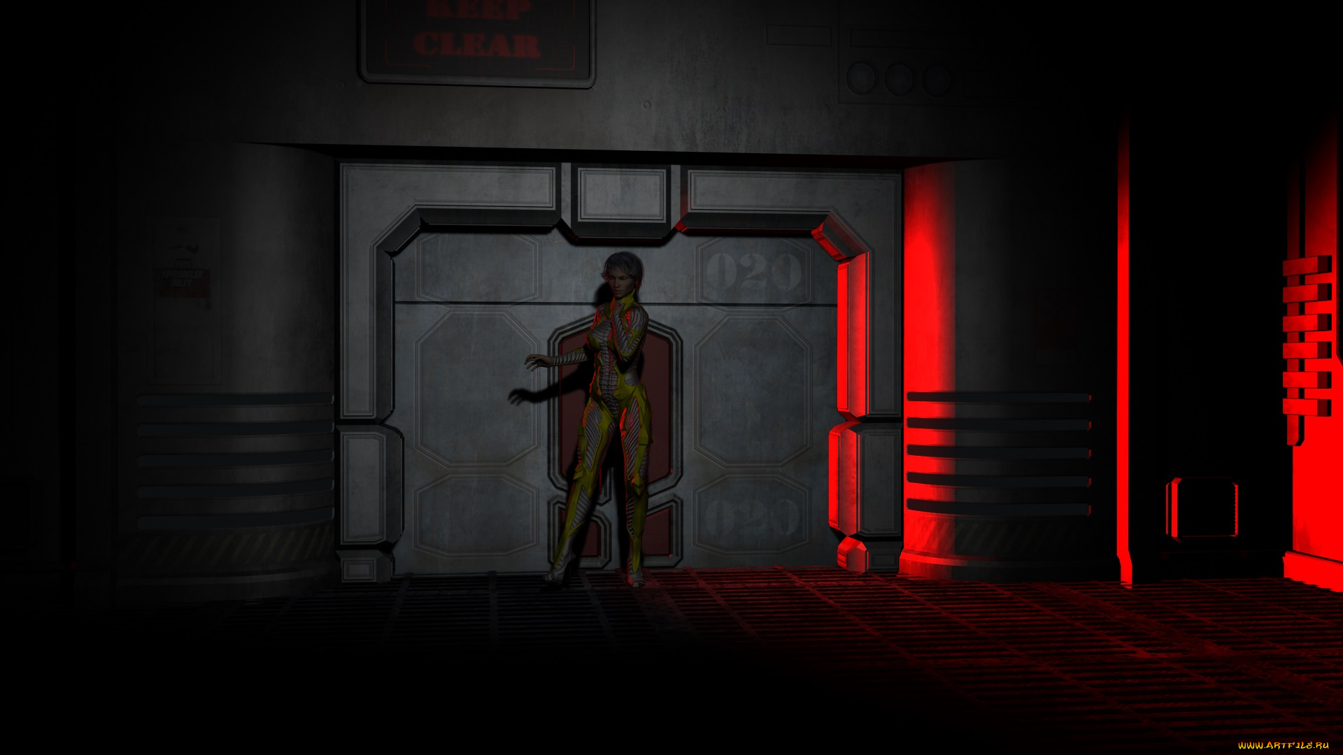 3д, графика, фантазия, , fantasy, девушка, взгляд, фон