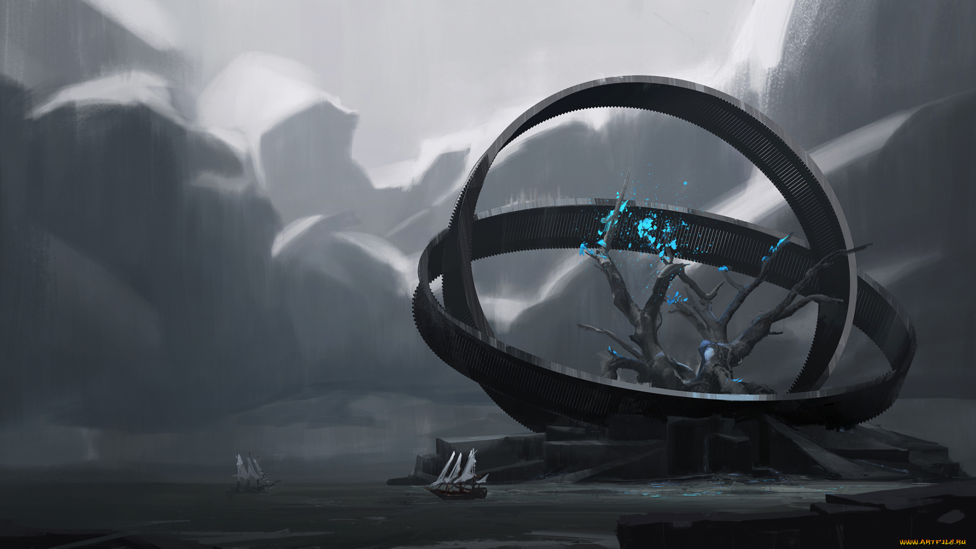 фэнтези, иные, миры, , иные, времена, круги, фон, корабли