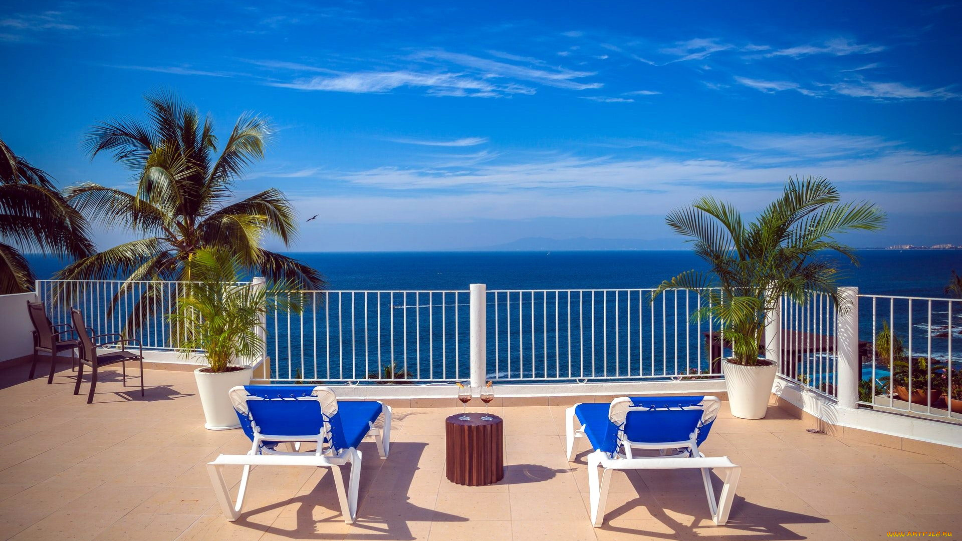 интерьер, веранды, , террасы, , балконы, пальмы, море