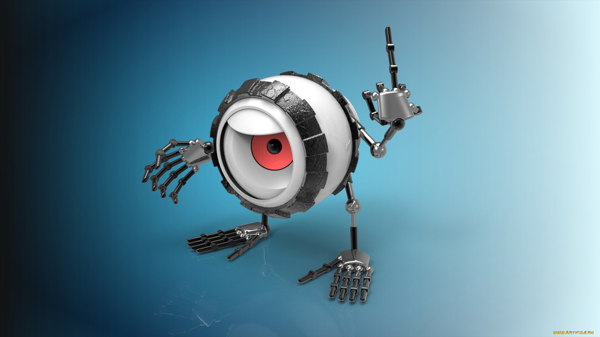 видео, игры, portal, 2, глаз, игрушка, фон