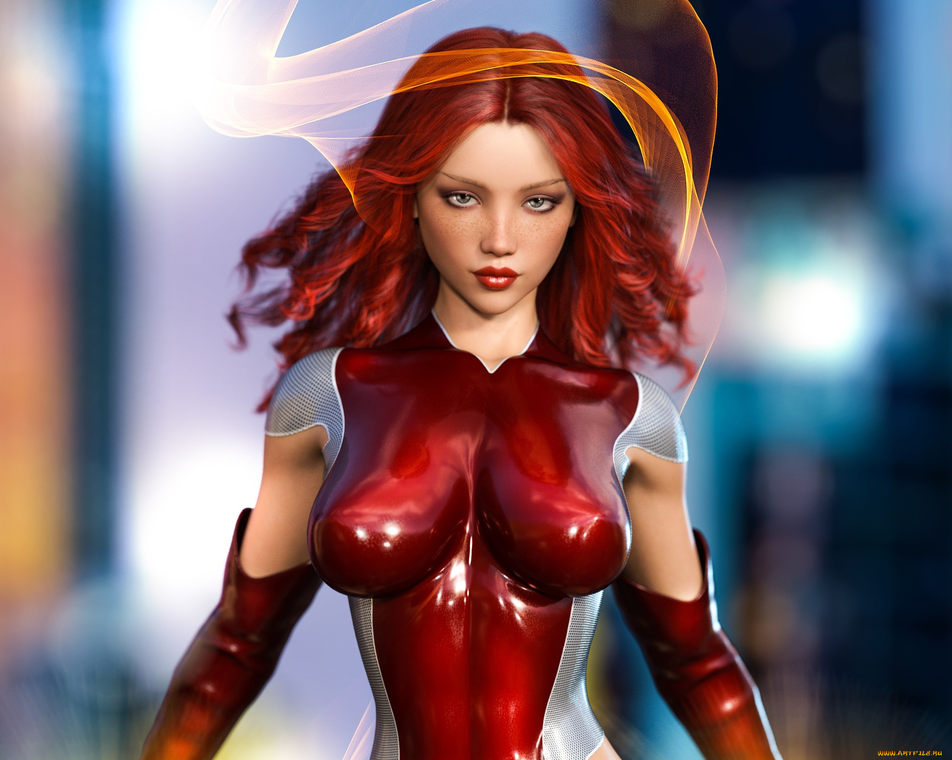 3д, графика, люди, , people, девушка, взгляд, фон