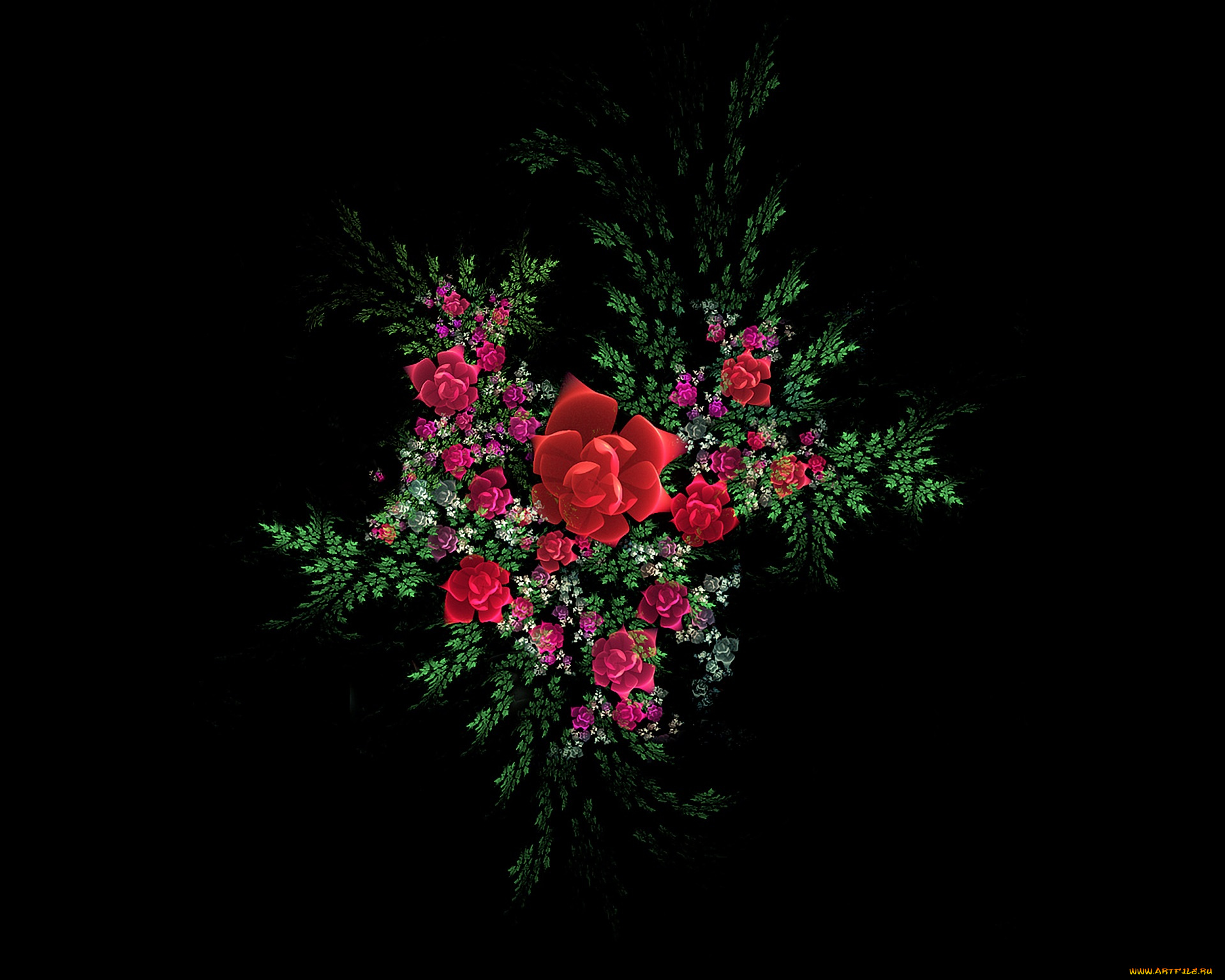 3д, графика, цветы, , flowers, цветы, фон