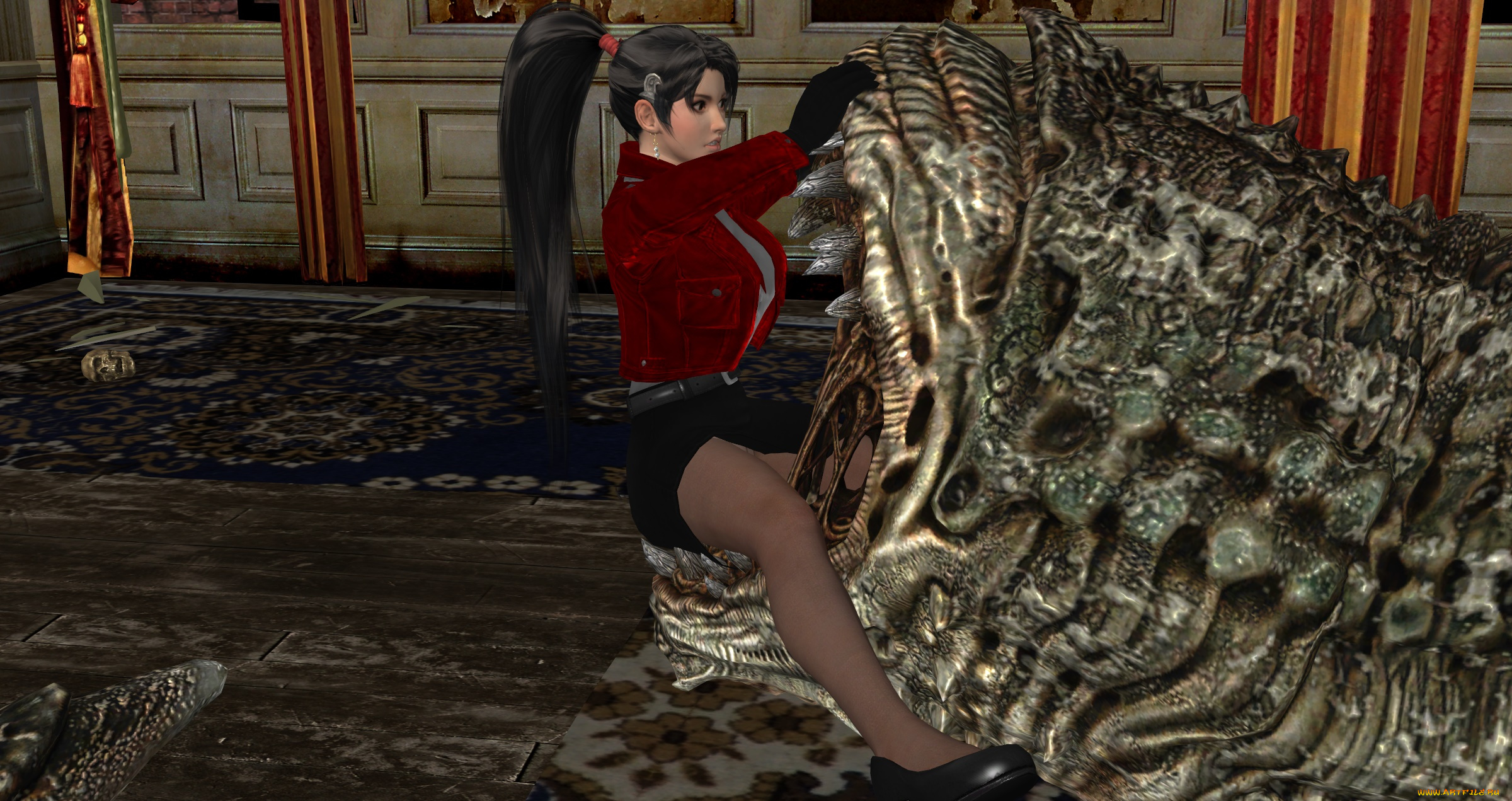 3д, графика, фантазия, , fantasy, девушка, взгляд, фон