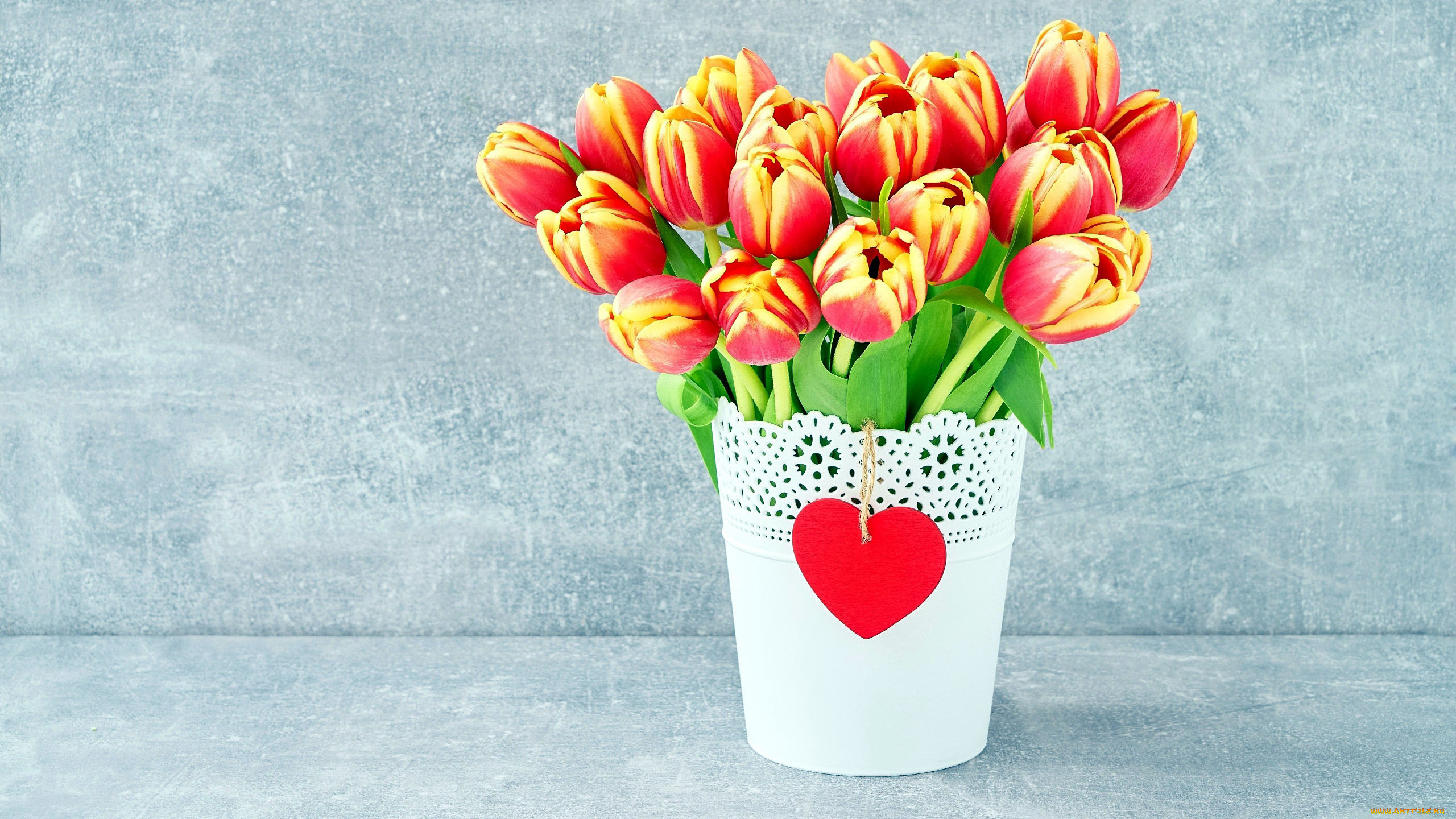 цветы, тюльпаны, ваза, бутоны