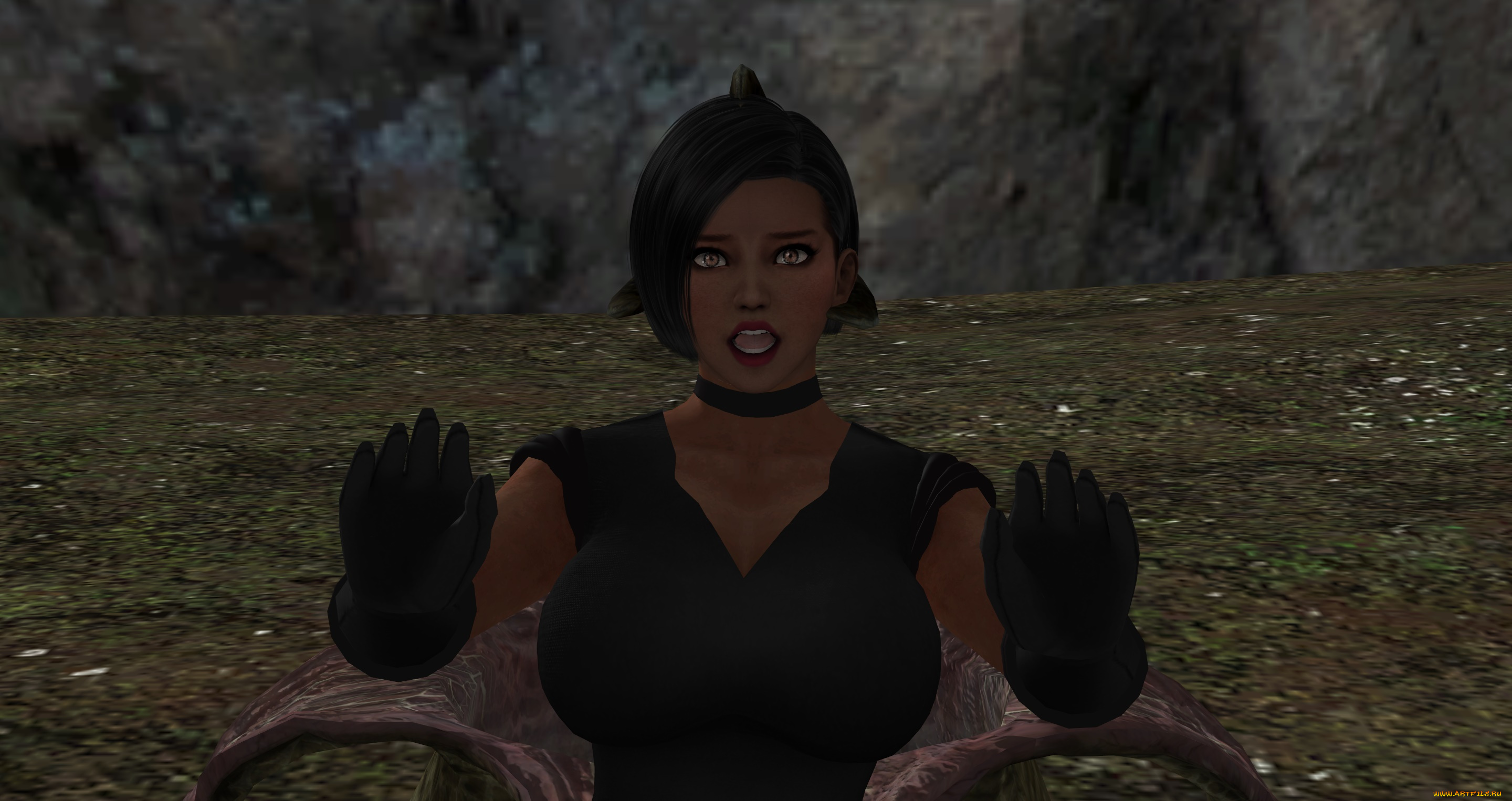 3д, графика, фантазия, , fantasy, девушка, взгляд, фон