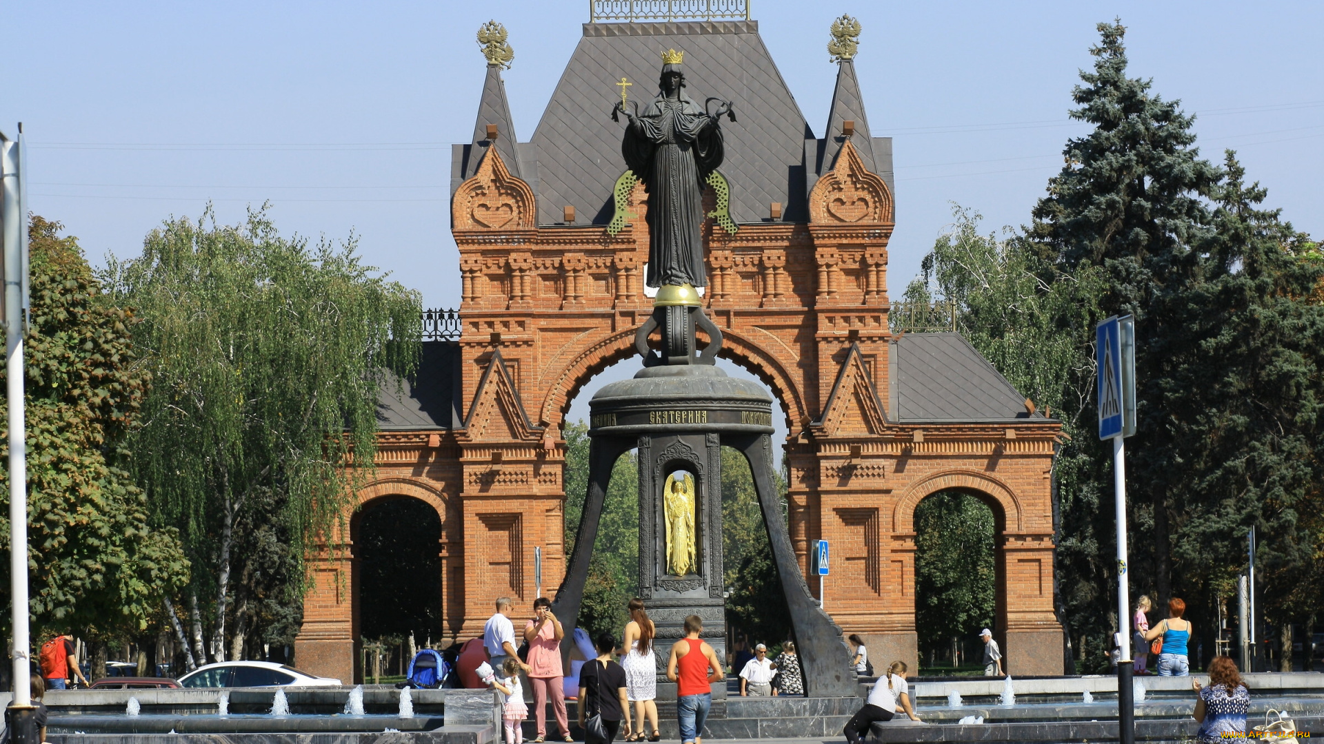 краснодар, города, -, памятники, , скульптуры, , арт-объекты, город, россия, памятник, арка, триумфальная