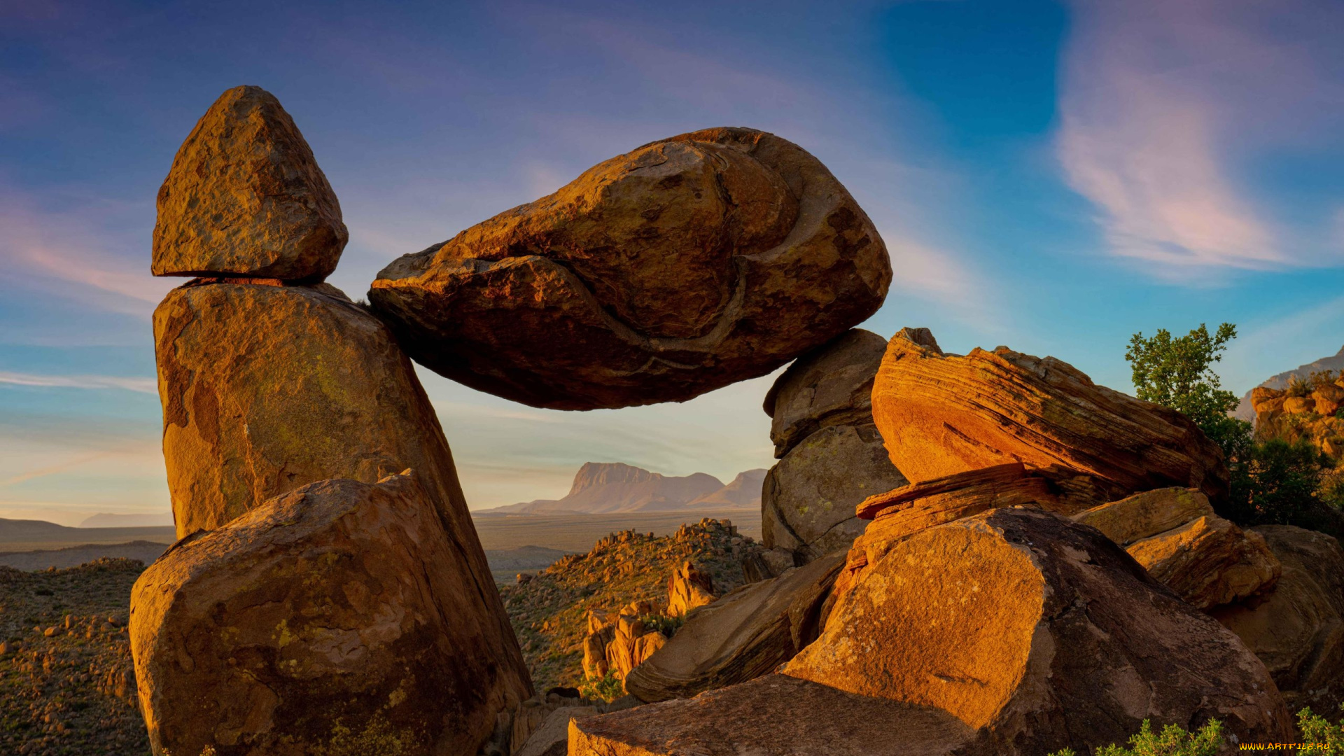 balancing, rock, big, bend, national, park, texas, природа, горы, balancing, rock, big, bend, national, park