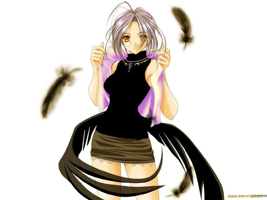 аниме, angels, demons, девушка, крылья, ангел, падший