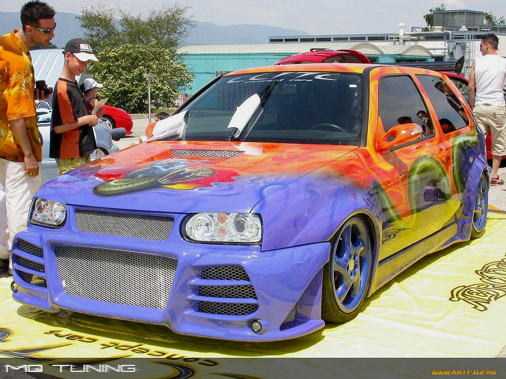 volkswagen, golf, iv, tuning, автомобили