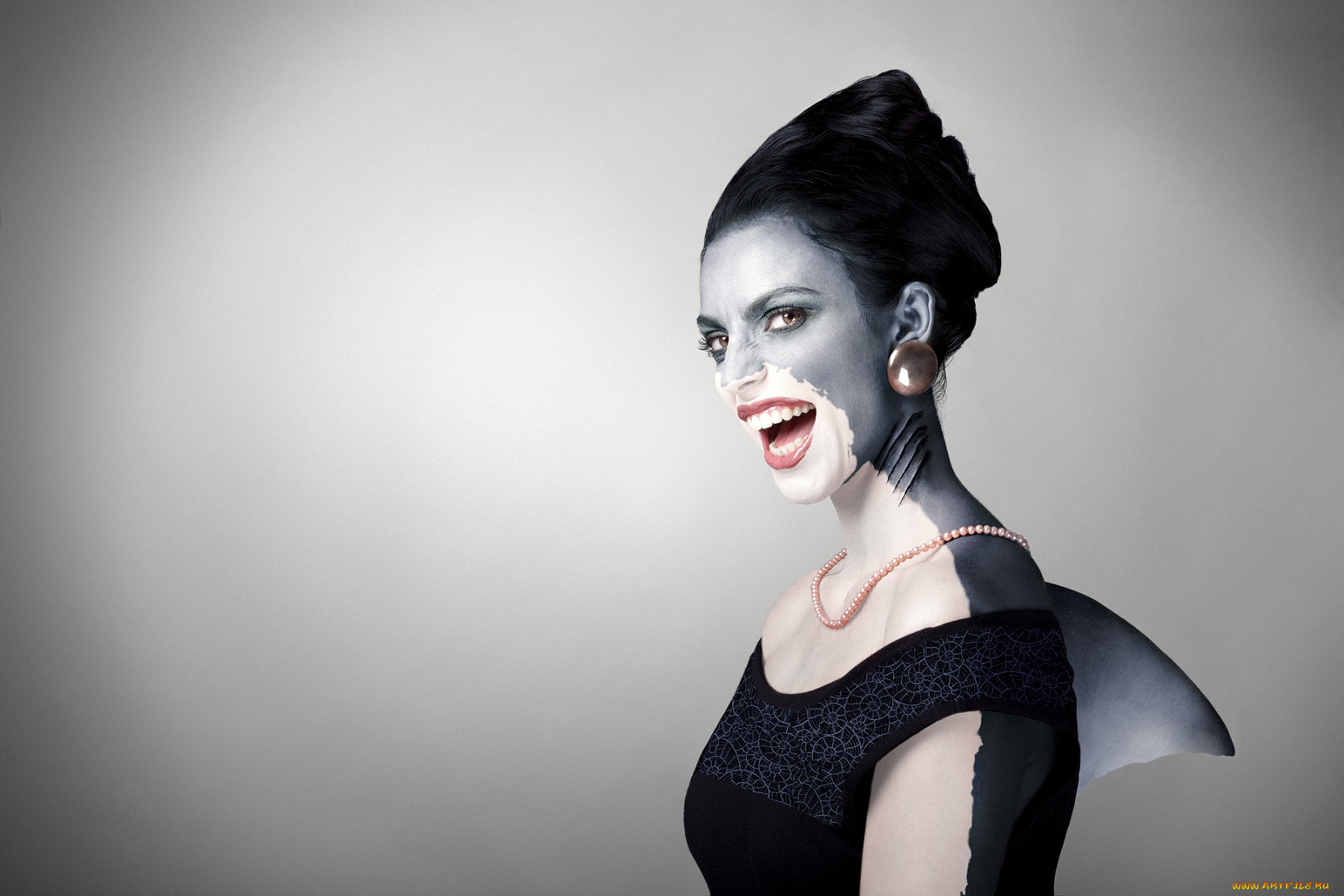 -Unsort, Креатив, девушки, unsort, креатив, макияж, акула