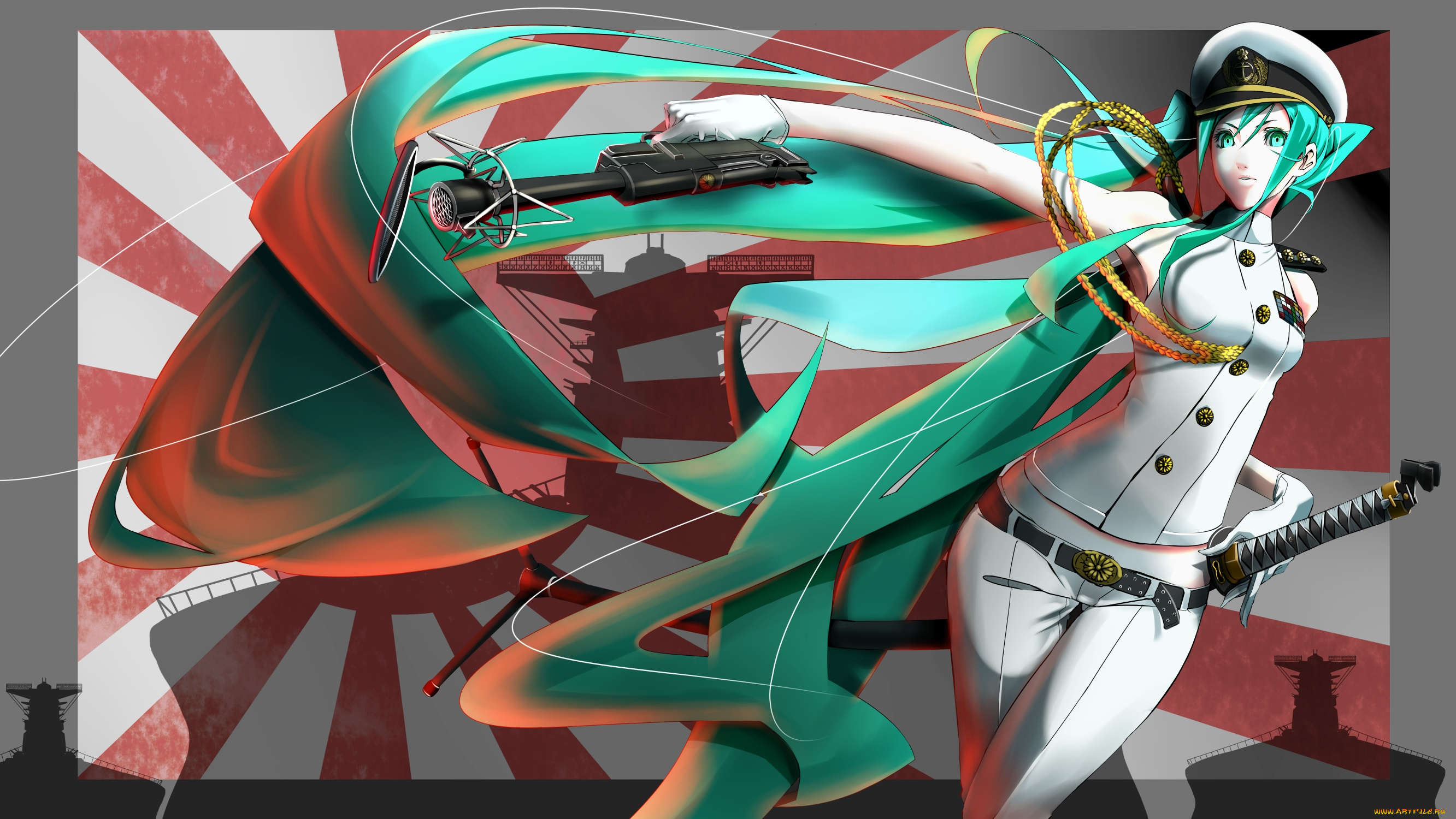 hatsune, miku, аниме, vocaloid