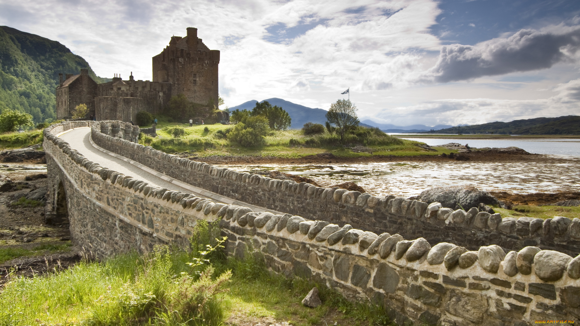 eilean, donan, castle, dornie, scotland, города, замок, эйлиан, донан, шотландия, дорн, мост