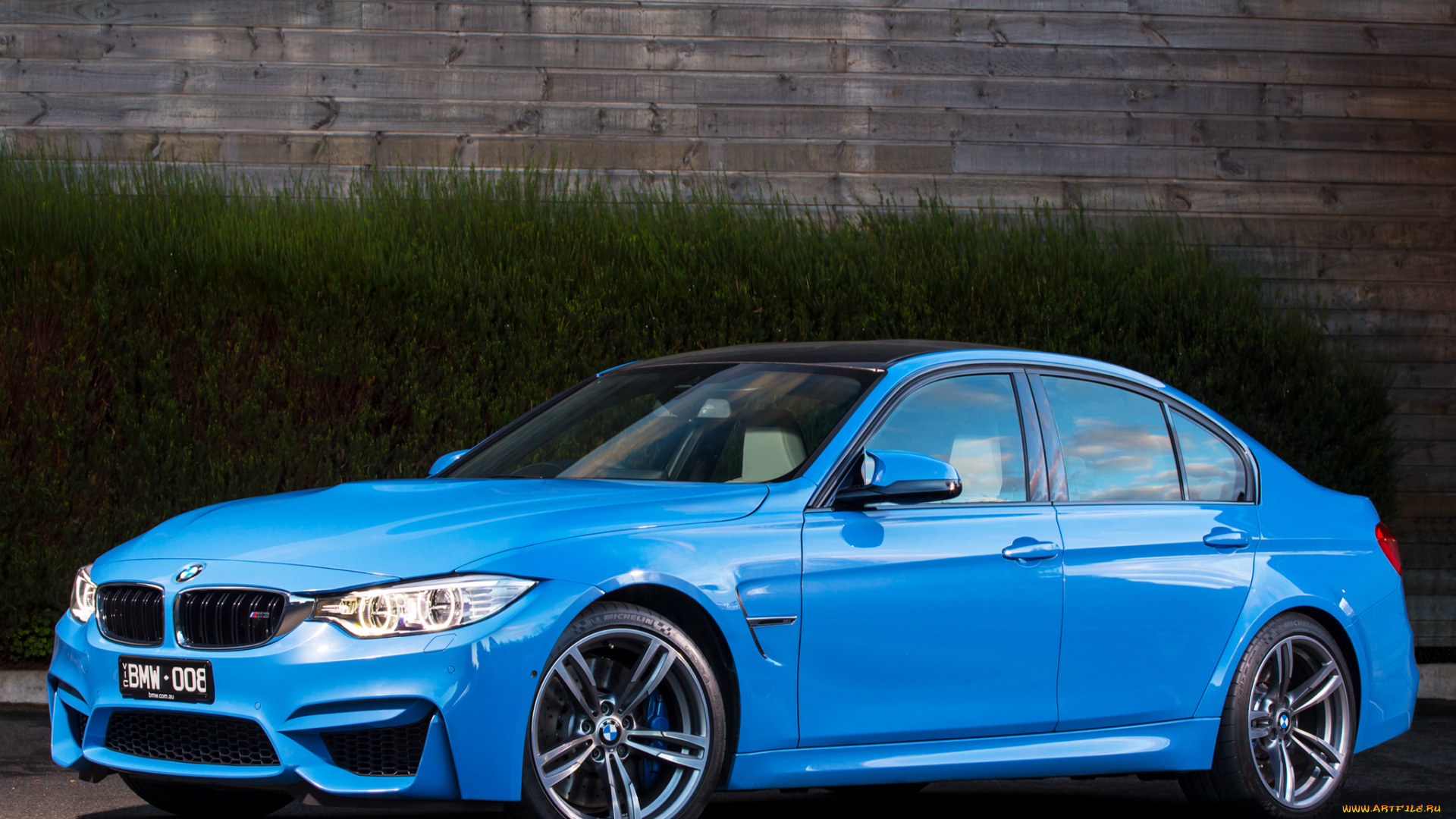 автомобили, bmw, голубой, 2014г, f80, au-spec, m3