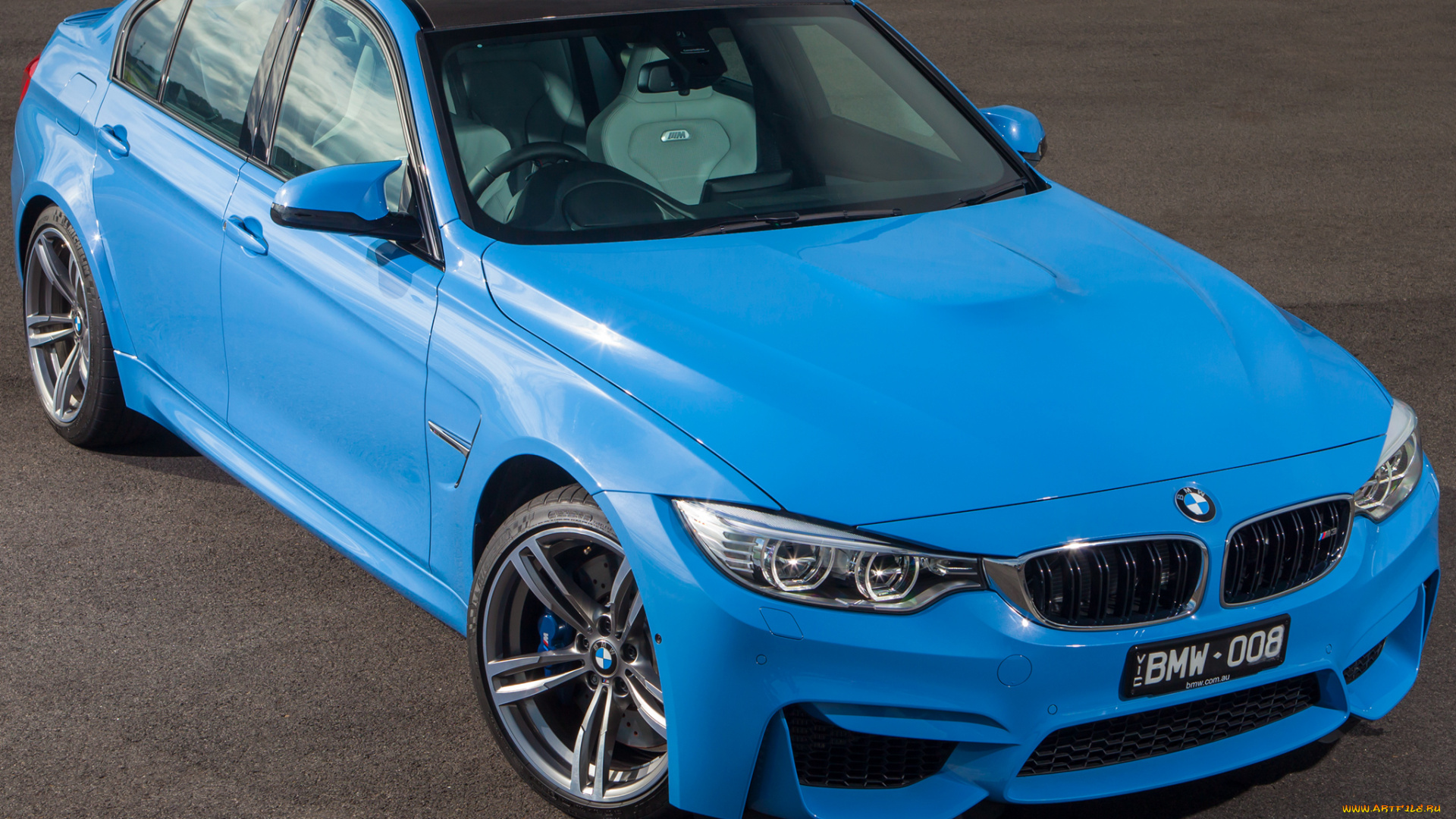 автомобили, bmw, голубой, 2014г, f80, au-spec, m3