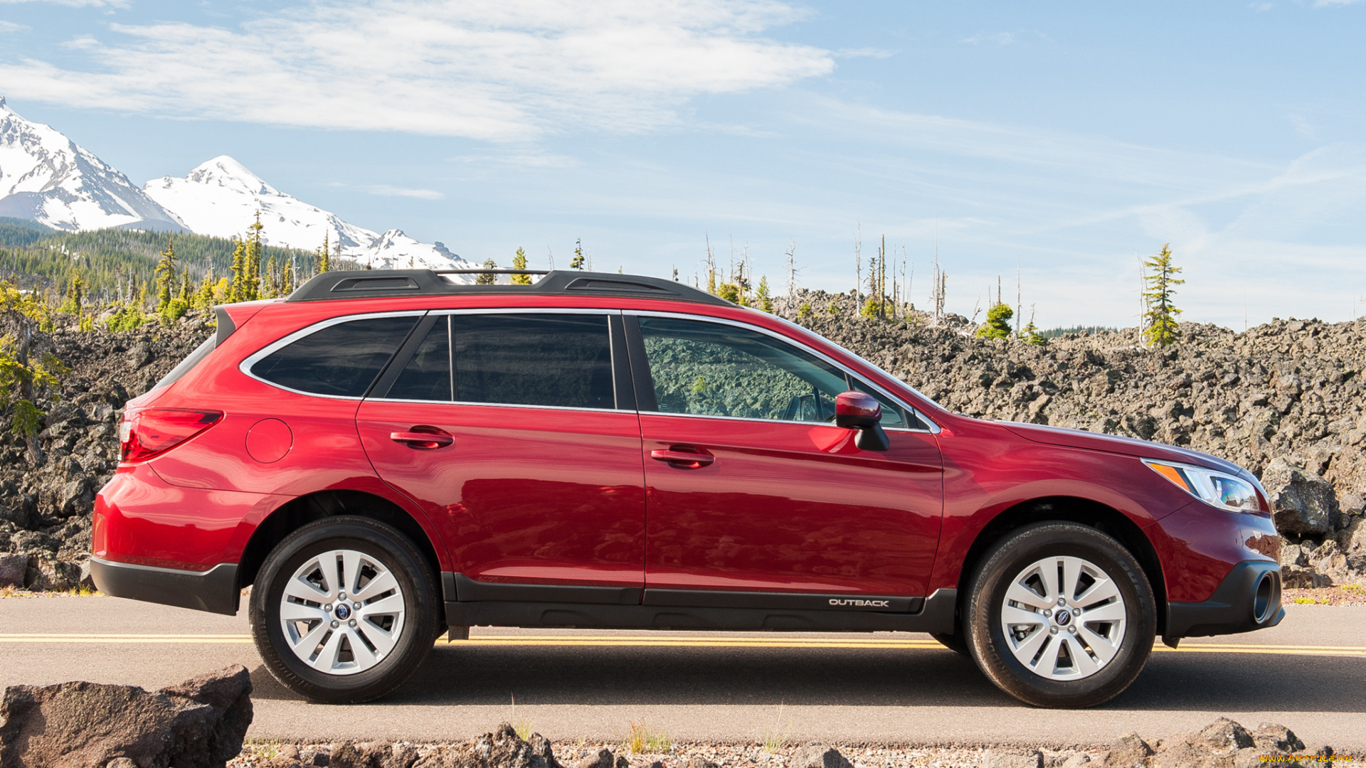 автомобили, subaru, 2-5i, outback, us-spec, красный, 2015г