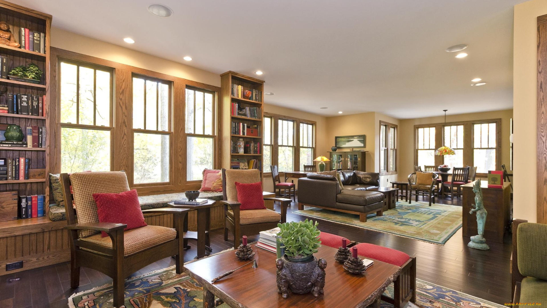 интерьер, гостиная, кресла