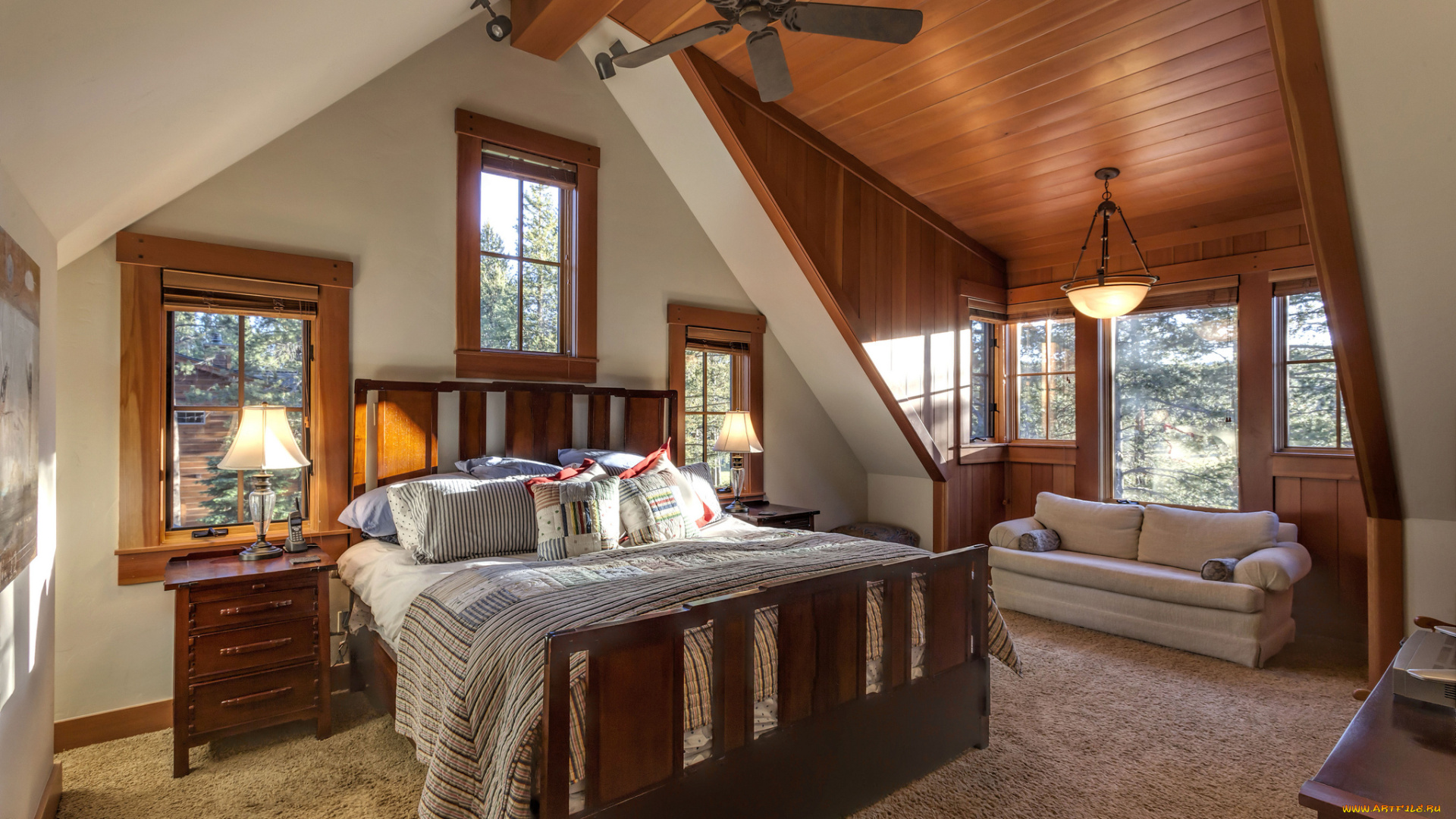 интерьер, спальня, кровать