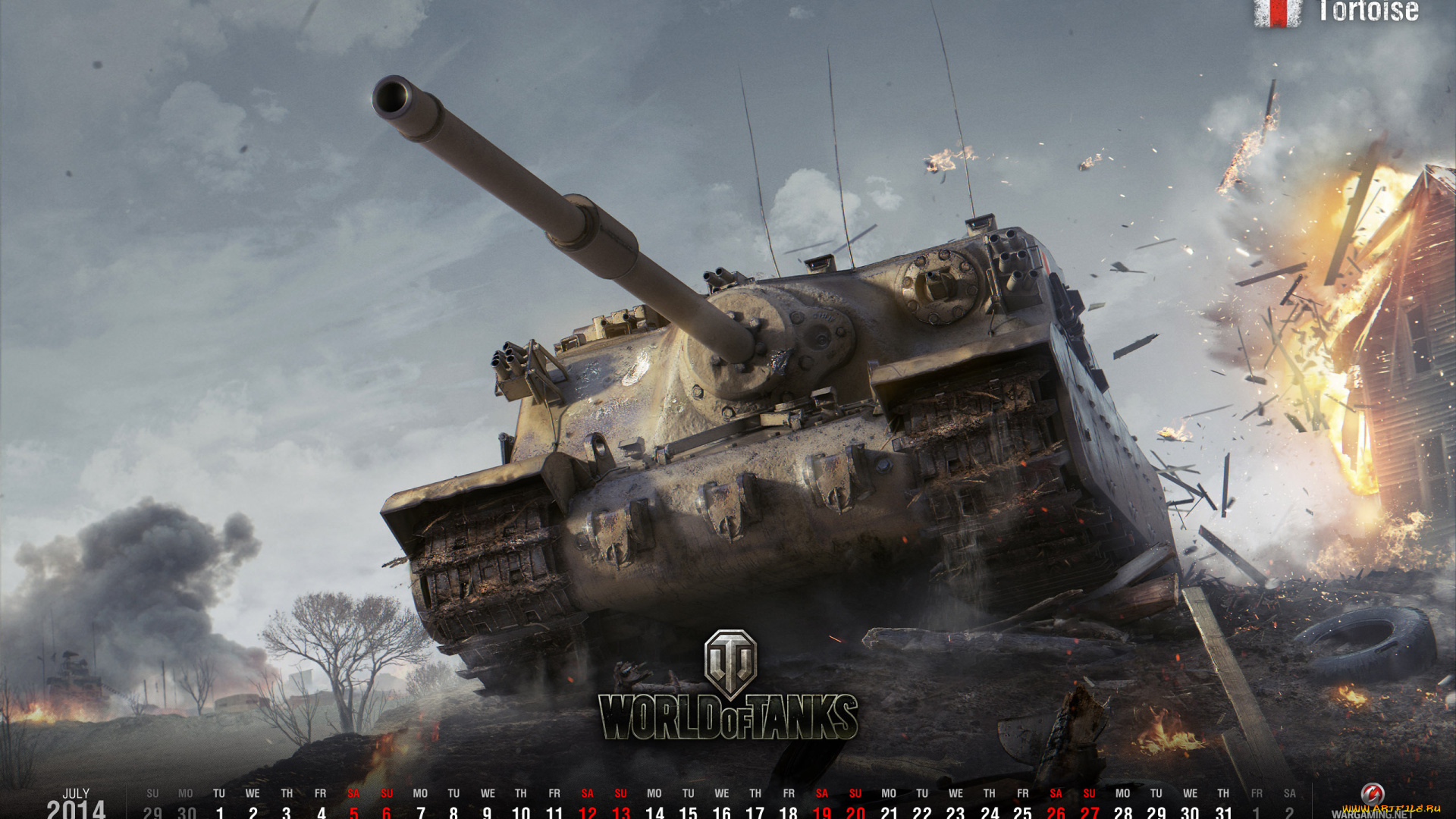 календари, видеоигры, танк