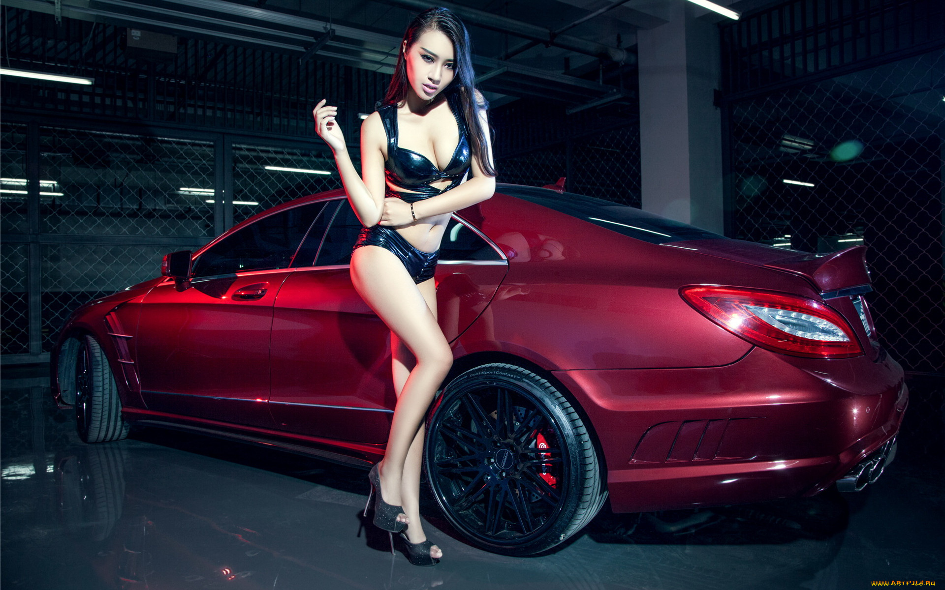 автомобили, авто, с, девушками, автомобиль, девушка, азиатка