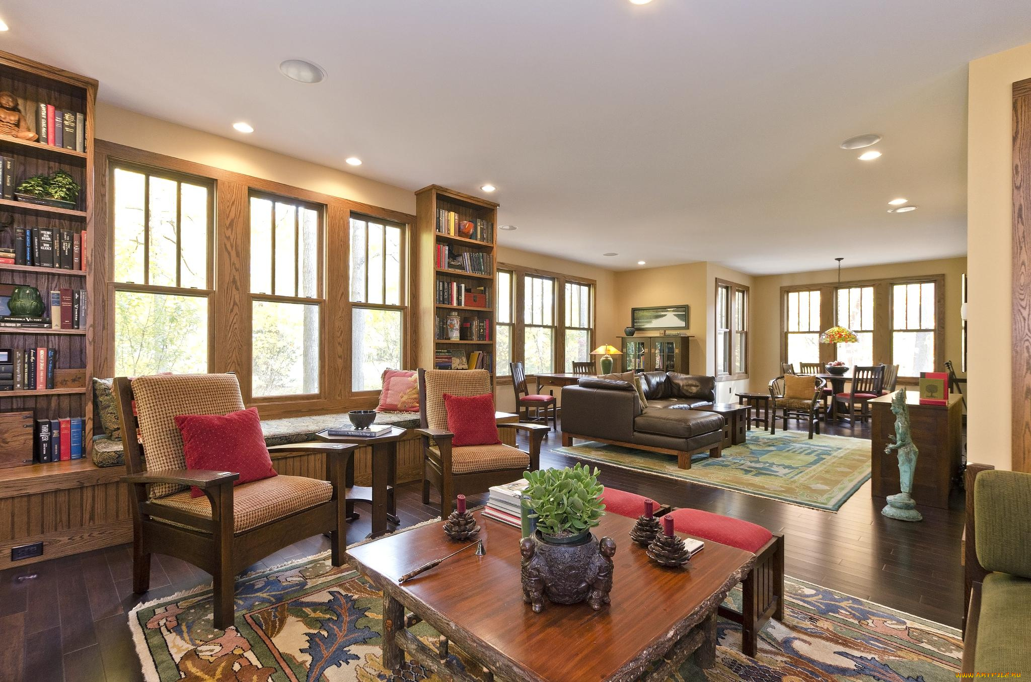 интерьер, гостиная, кресла