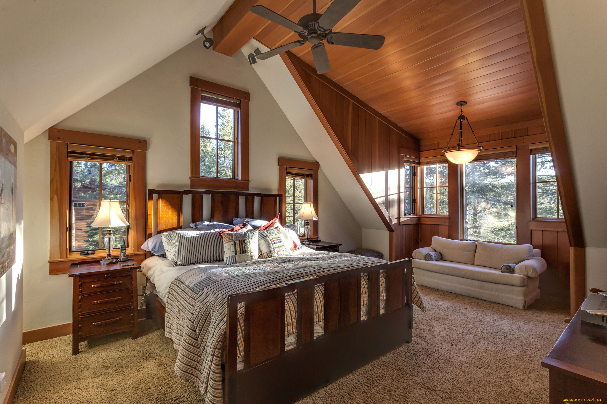 интерьер, спальня, кровать