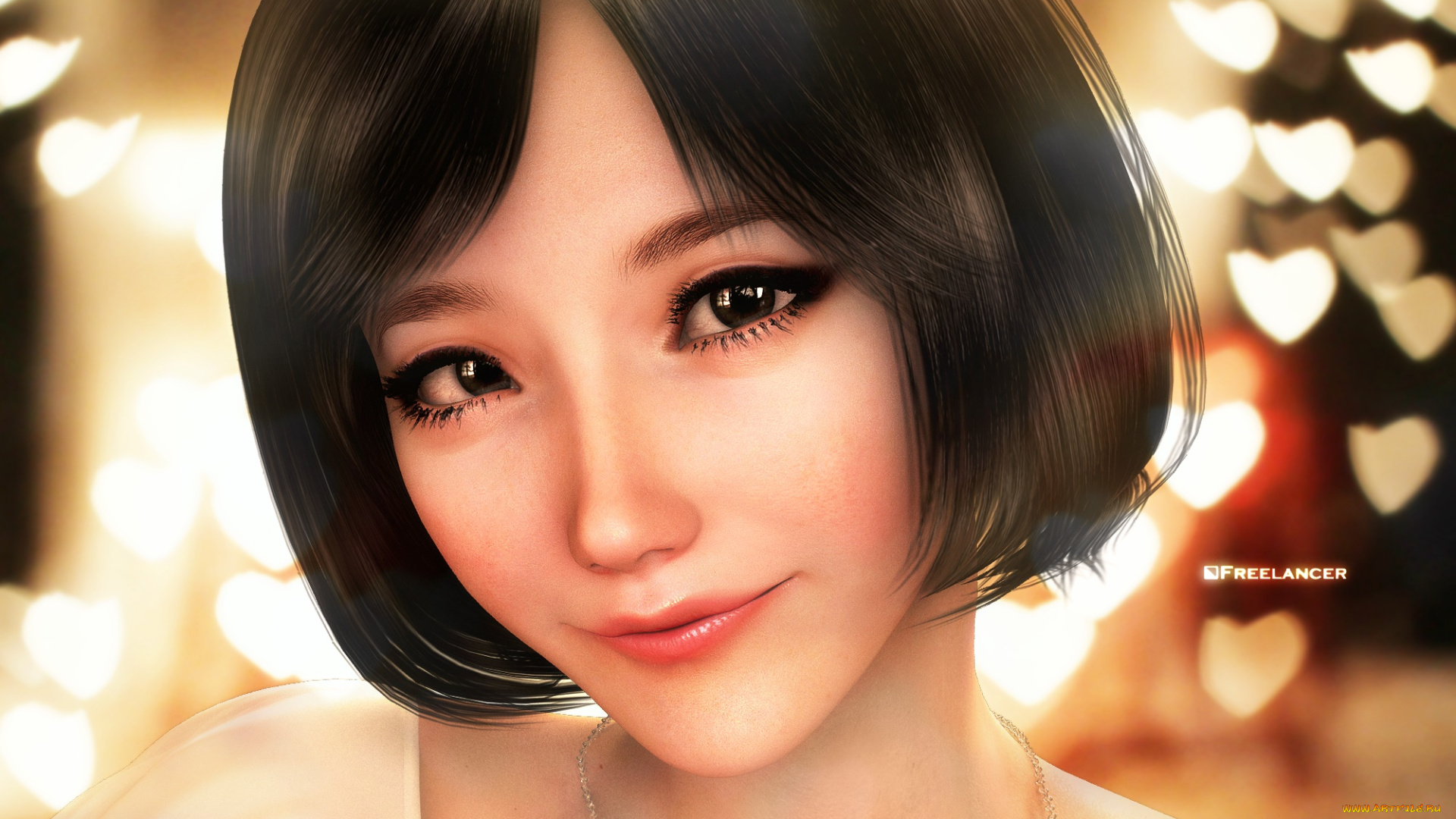 3д, графика, портрет, , portraits, фон, взгляд, девушка, лицо