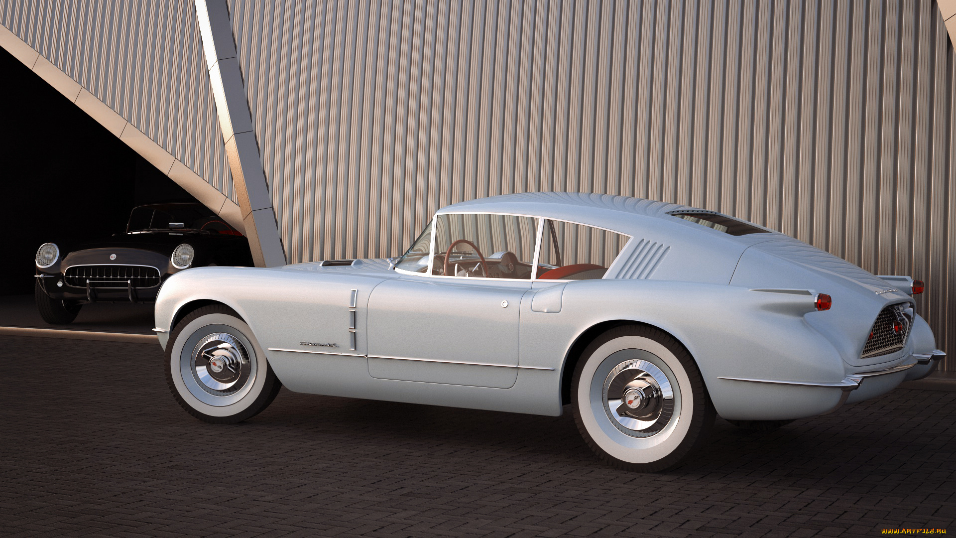 автомобили, 3д, фон, автомобиль