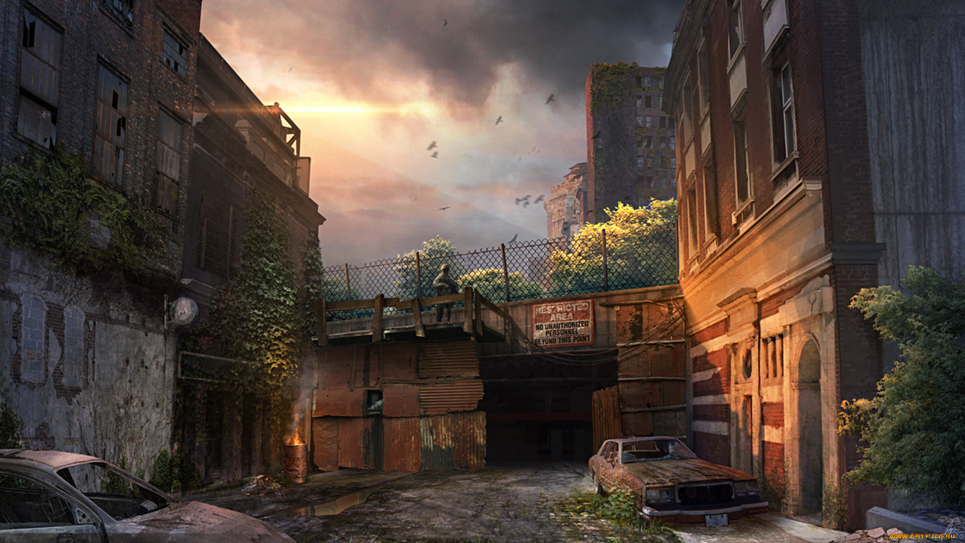 фэнтези, иные, миры, , иные, времена, солдат, блокпост, разруха, мир, город, постапокалипсис, иной