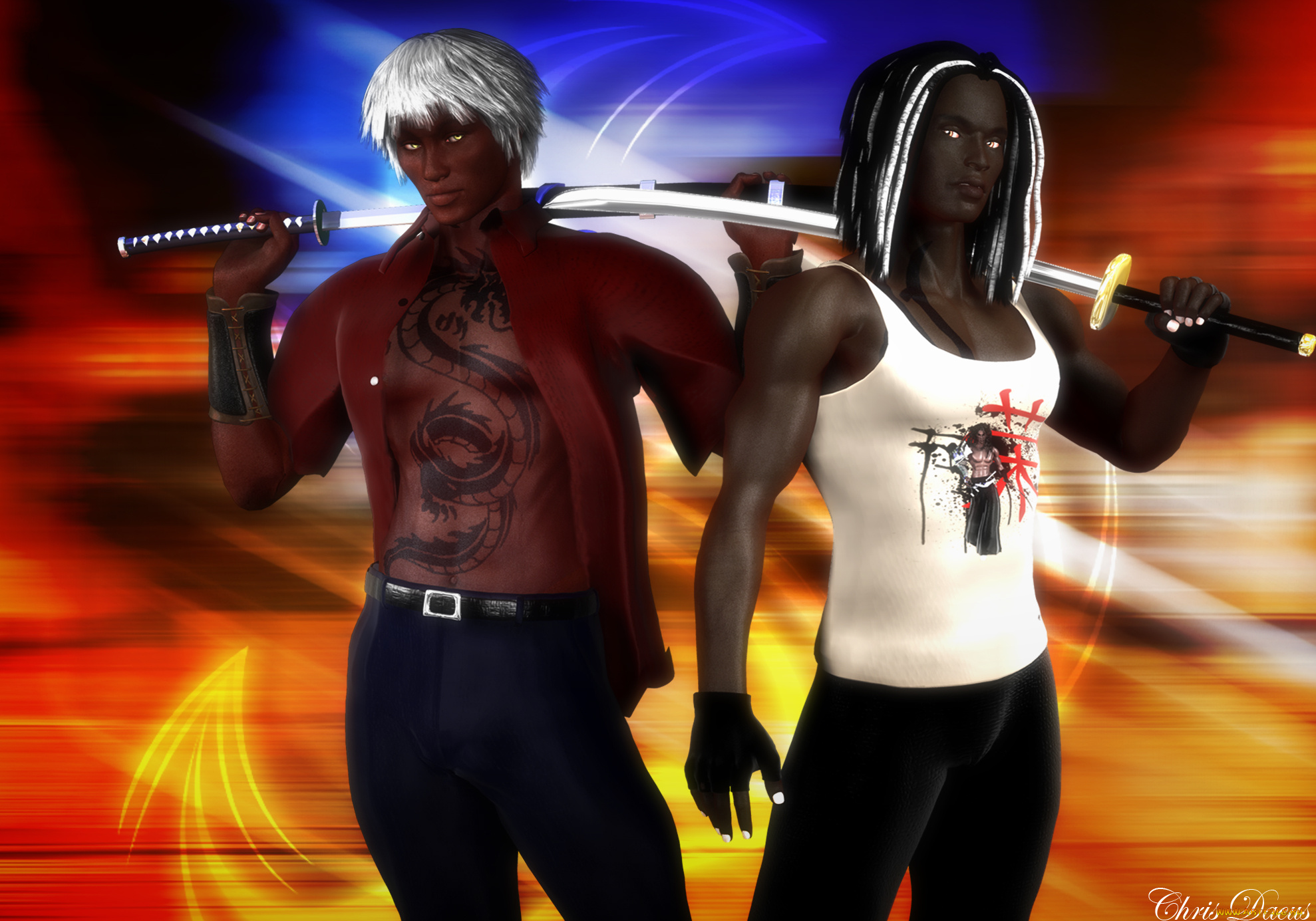 3д, графика, фантазия, , fantasy, оружие, фон, взгляд, мужчины