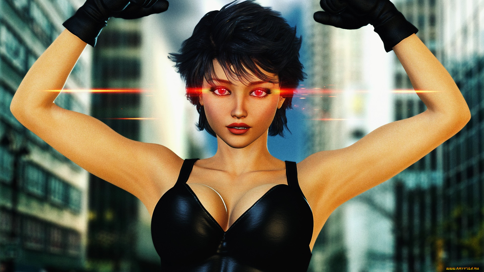 3д, графика, фантазия, , fantasy, девушка, взгляд, фон